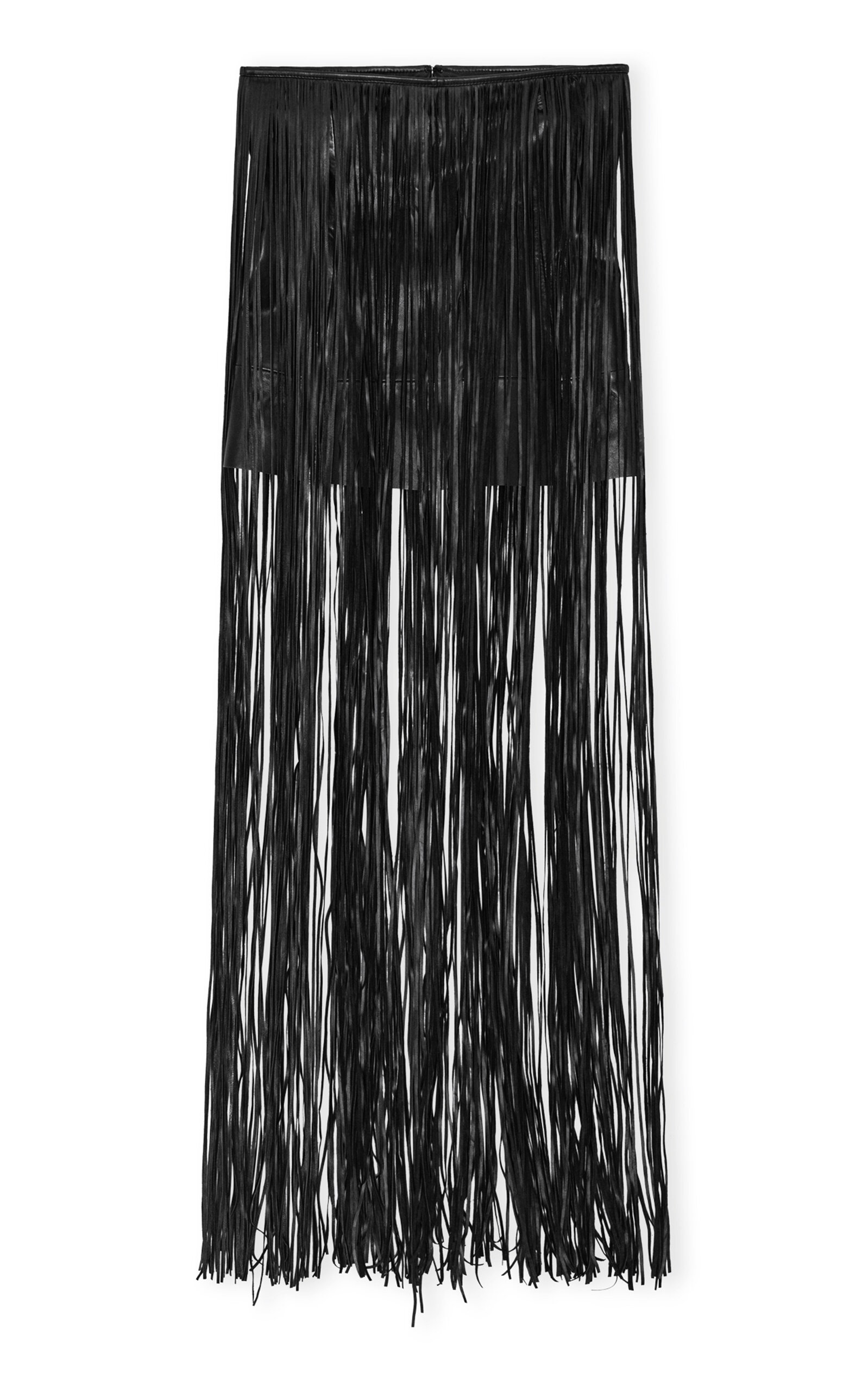 Herskind Iliana Fringed Leather Top - Black