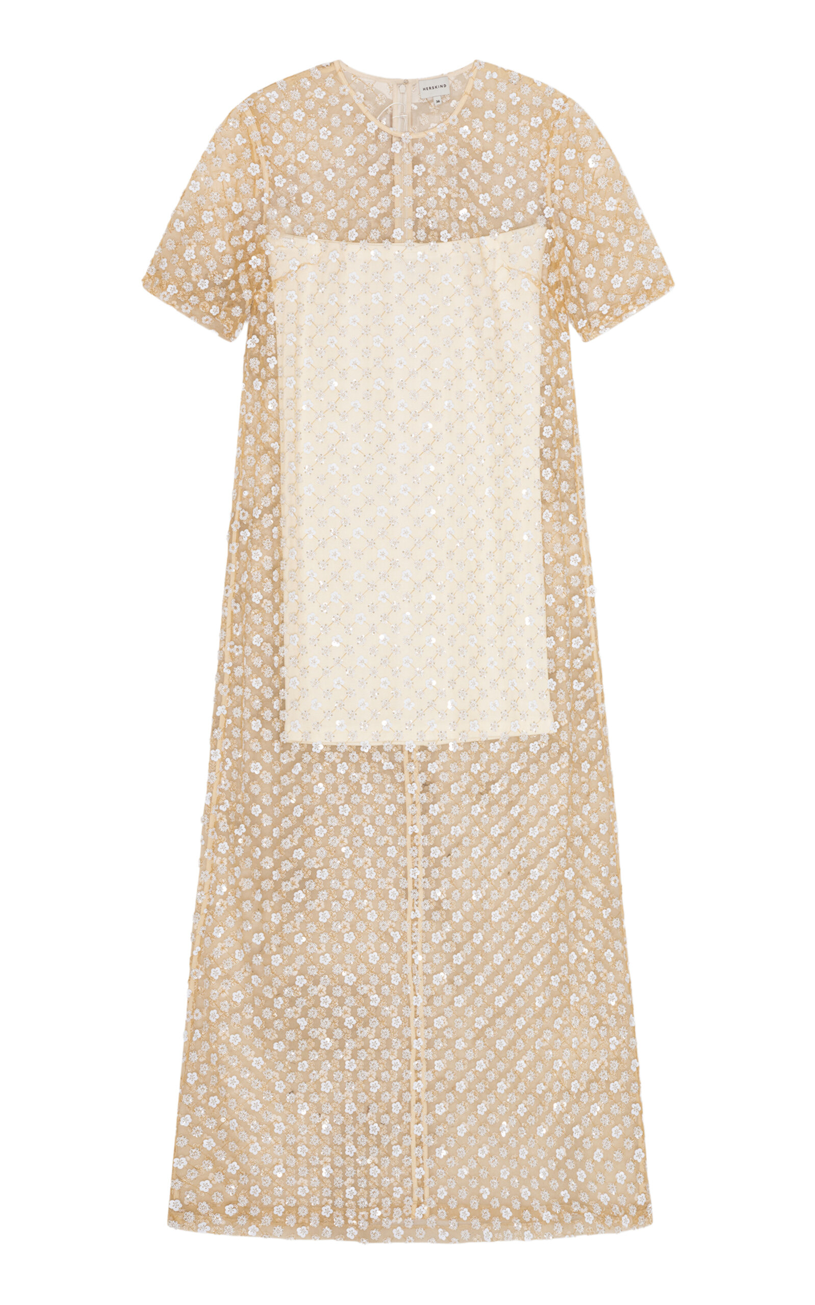 Herskind Babel Embellished Sheer Maxi Dress - Off-White