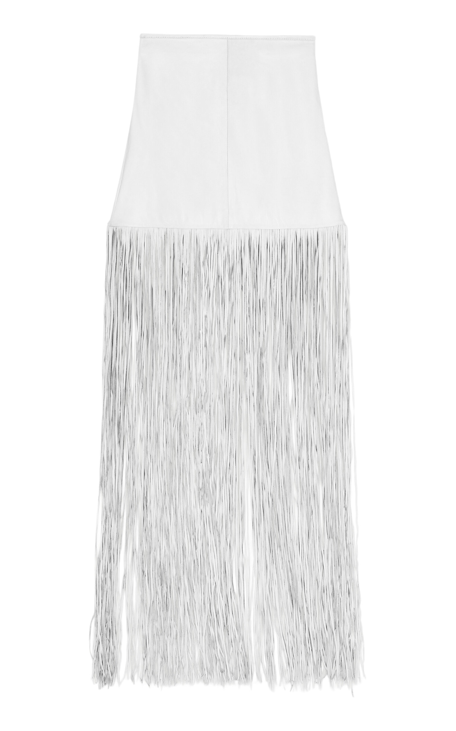 Herskind Luke Fringed Leather Skirt - White