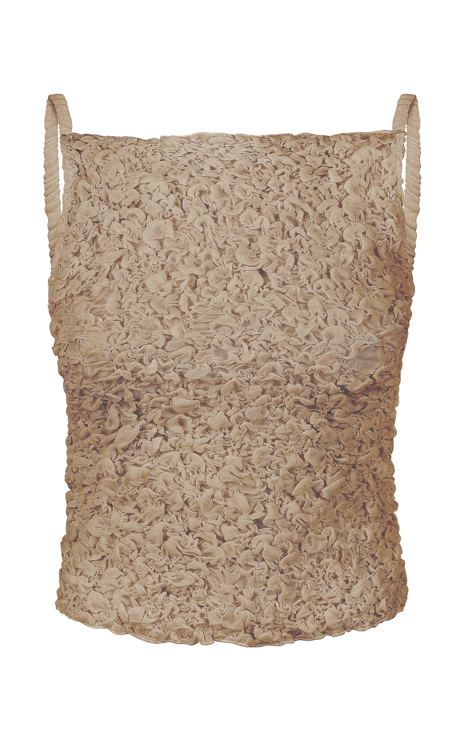Tg Botanical Raquel Textured Tank Top In Brown