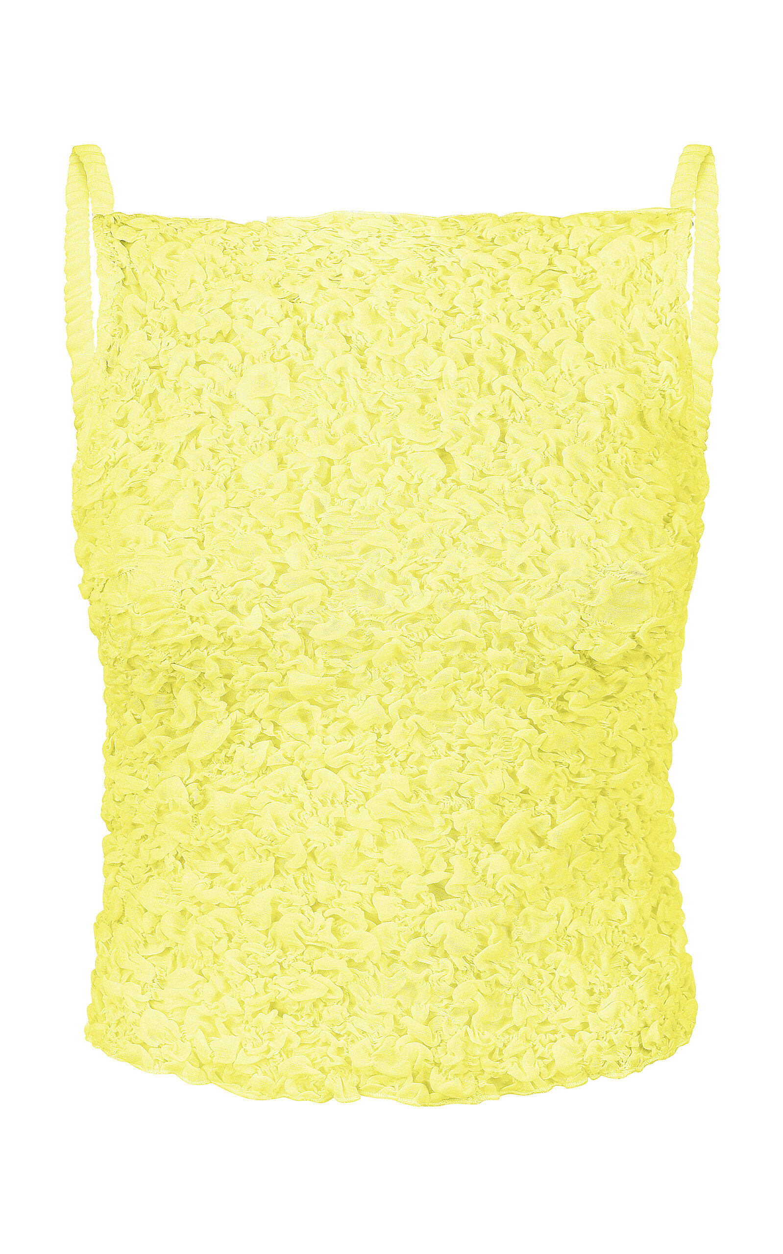 Tg Botanical Raquel Textured Tank Top In Yellow
