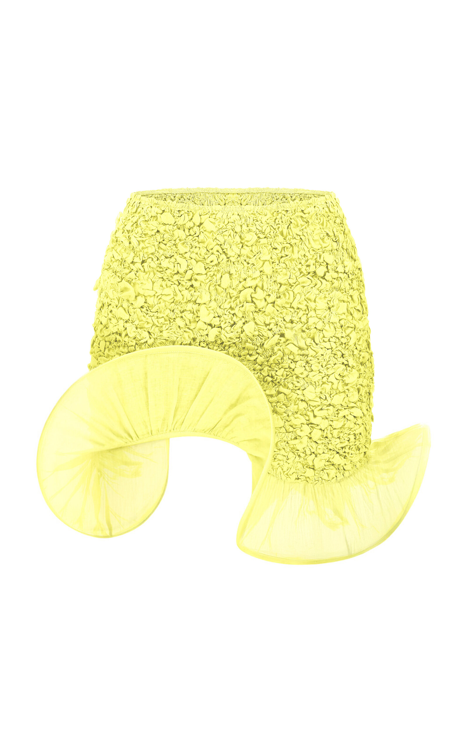 Tg Botanical Daisy Flounce Mini Skirt In Neutral