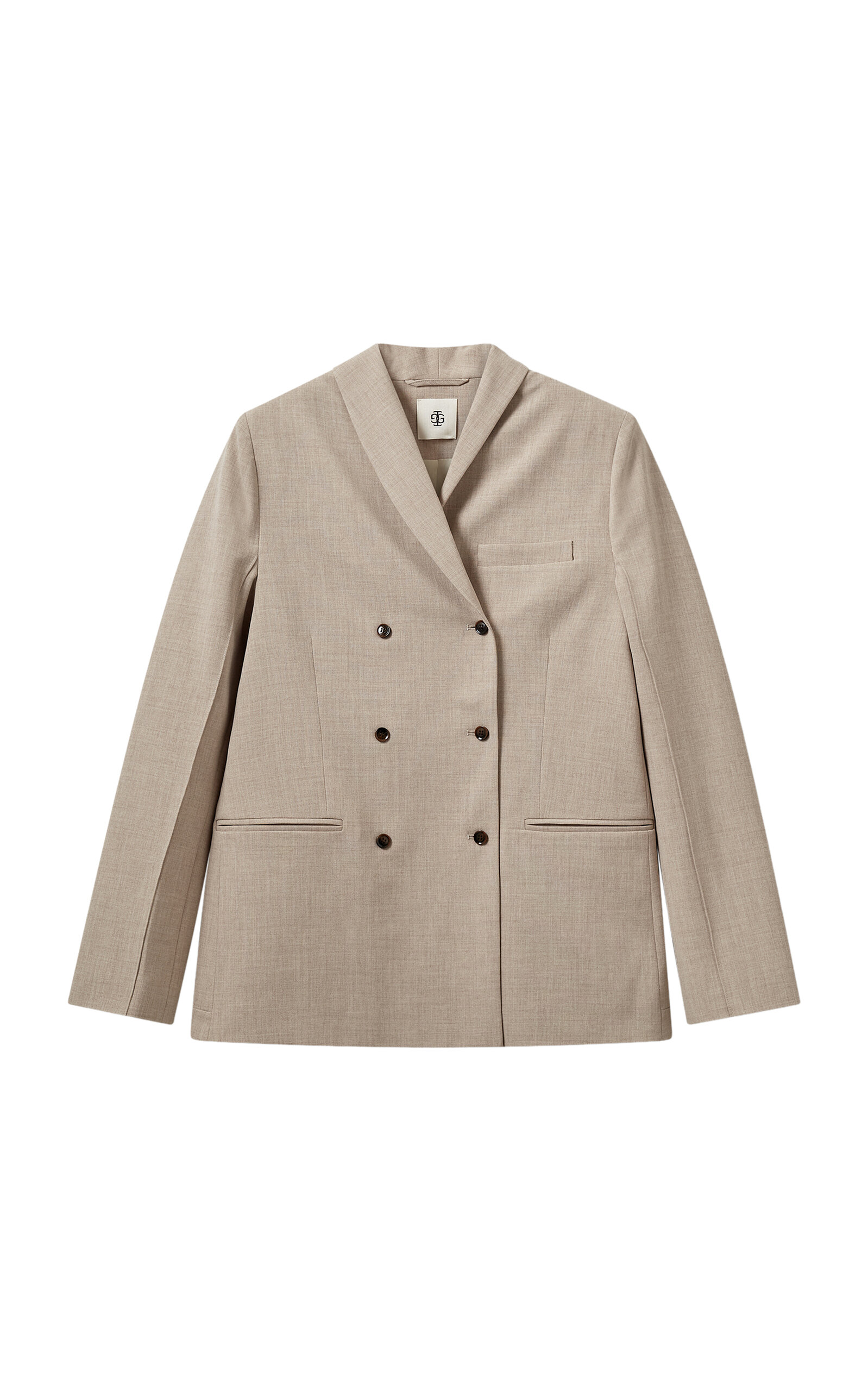 The Garment Pisano Asymmetric Tuxedo Blazer In Gray