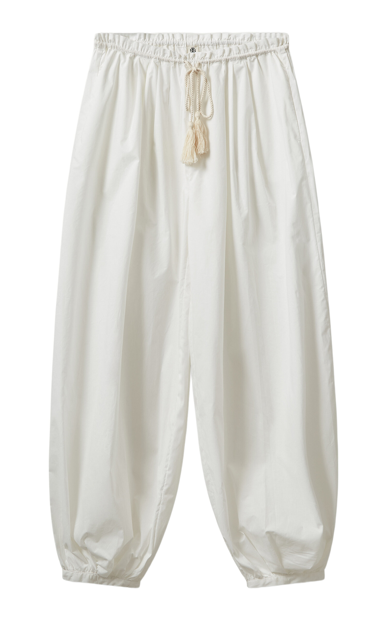 The Garment Bazaar Wide-leg Cotton Pants In White