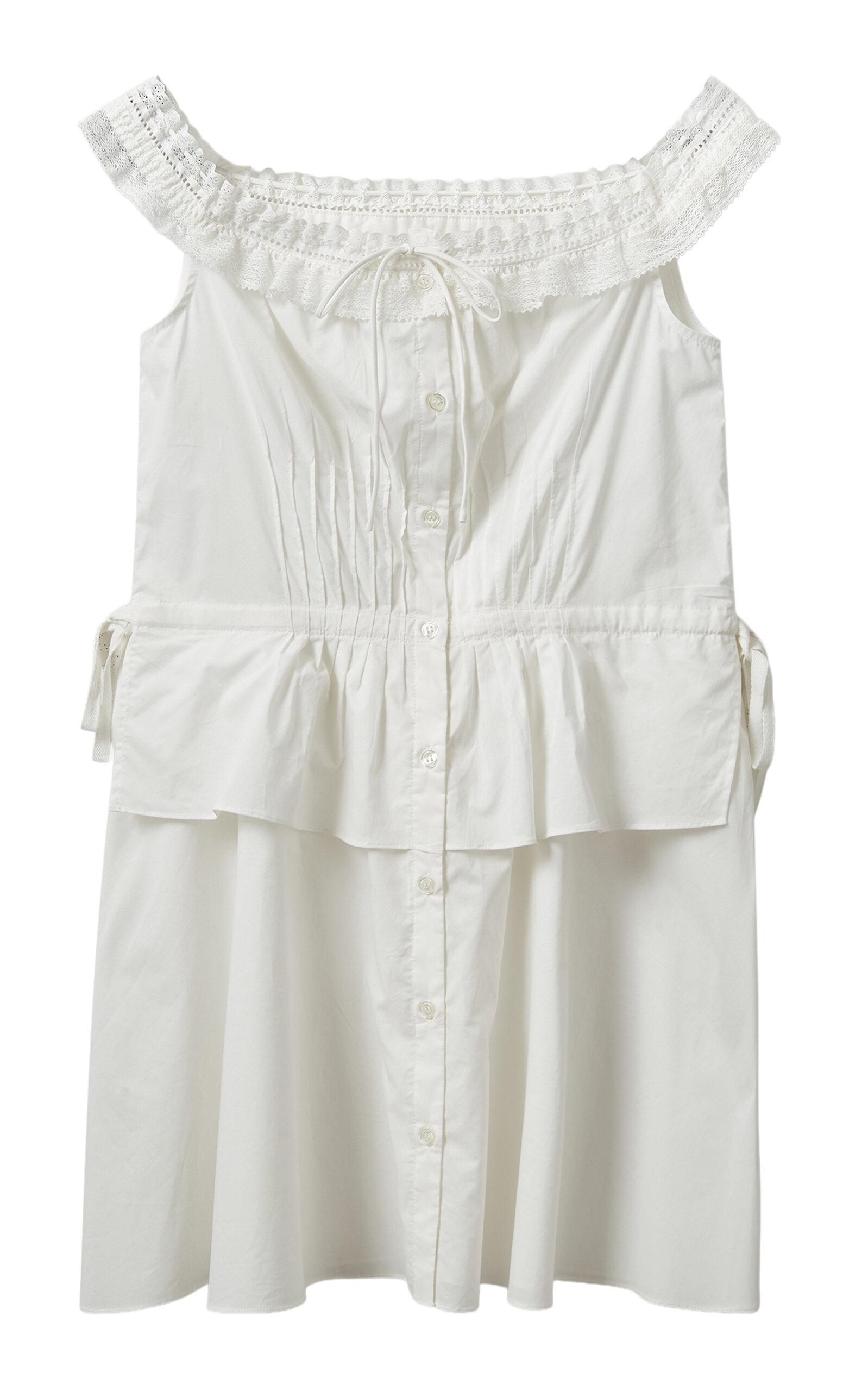 The Garment Kirten Lace-trimmed Mini Dress In White