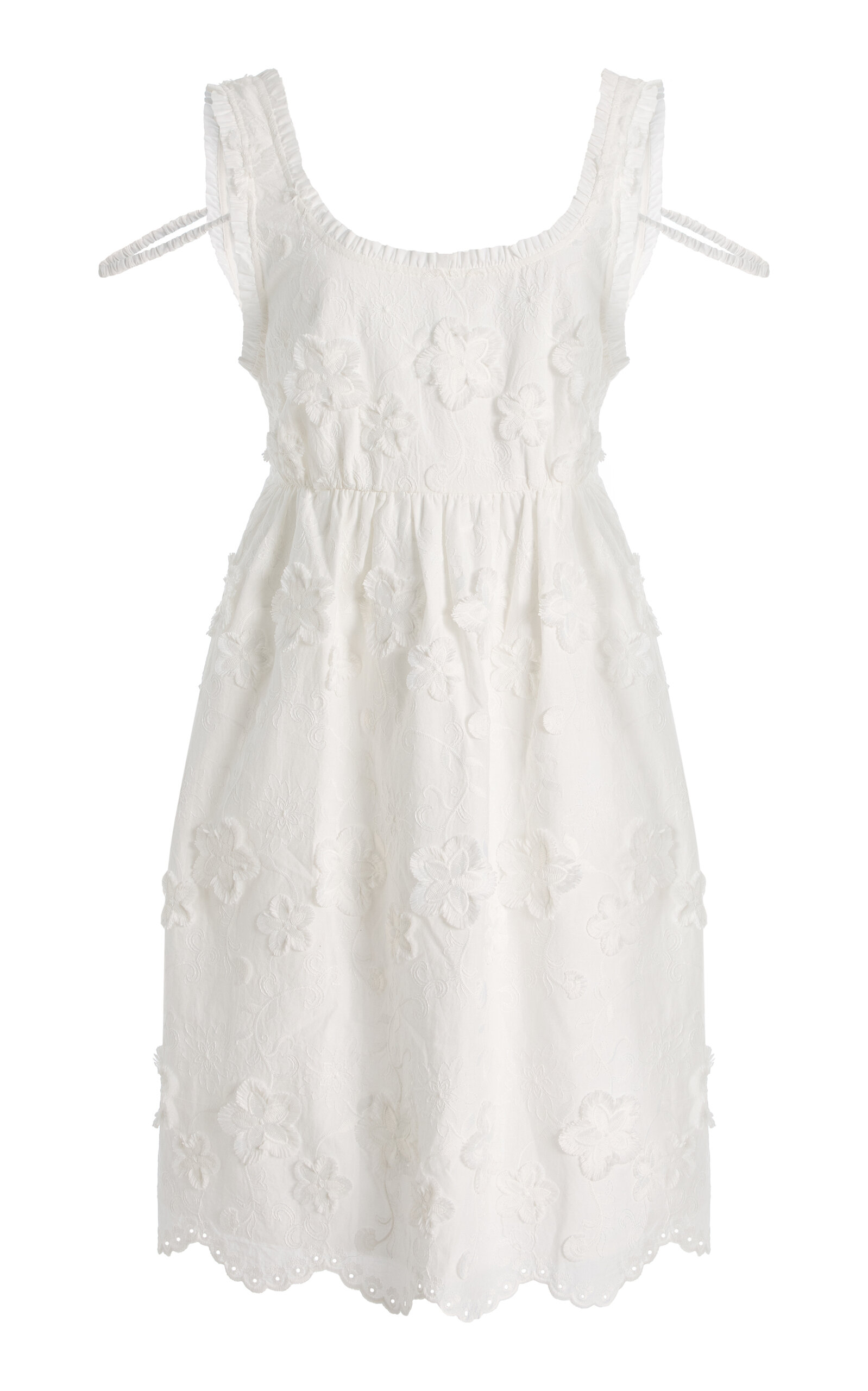 THE GARMENT Fleur Embroidered Cotton Mini Dress