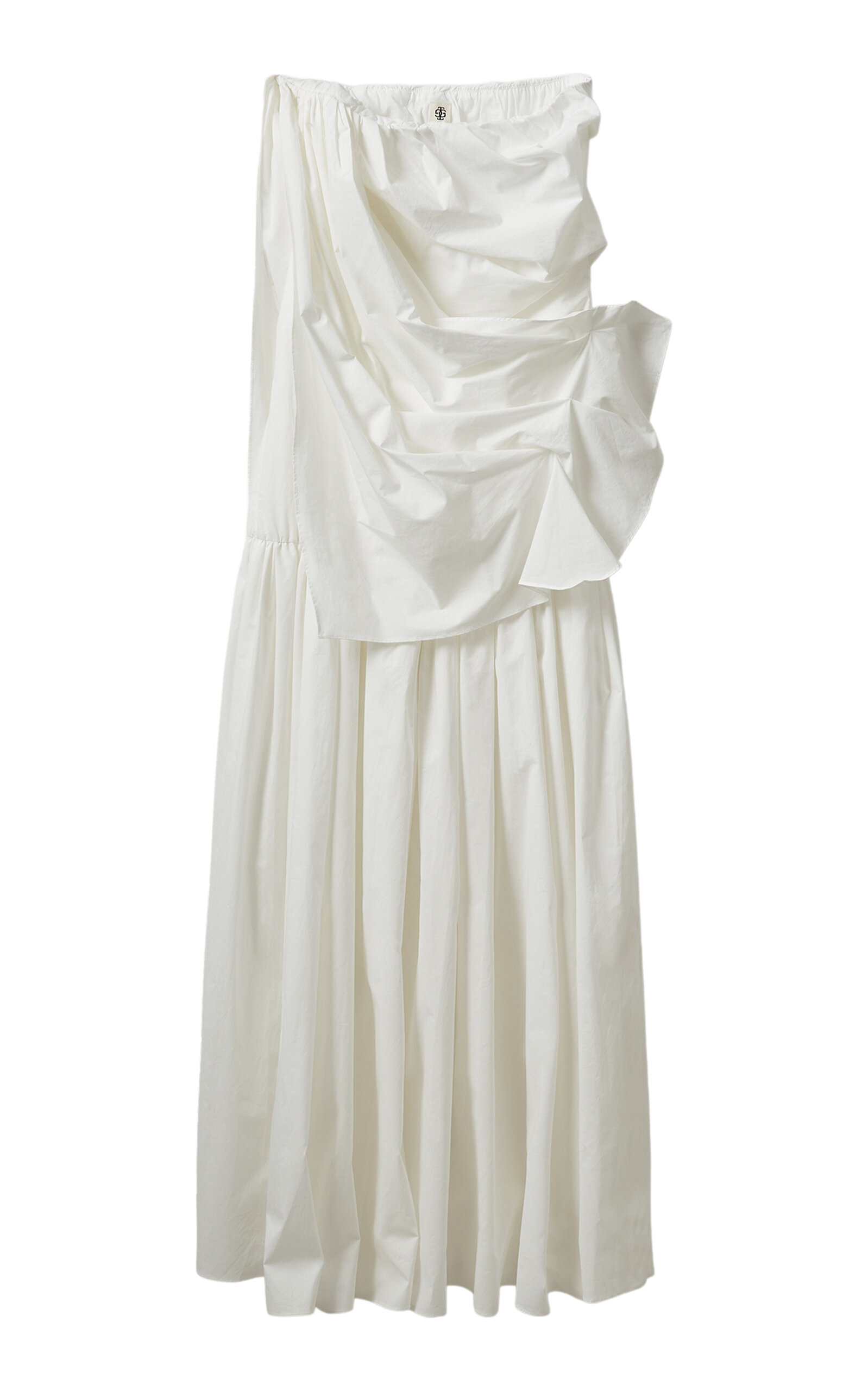 The Garment Bazaar Cotton Draped Gown In White