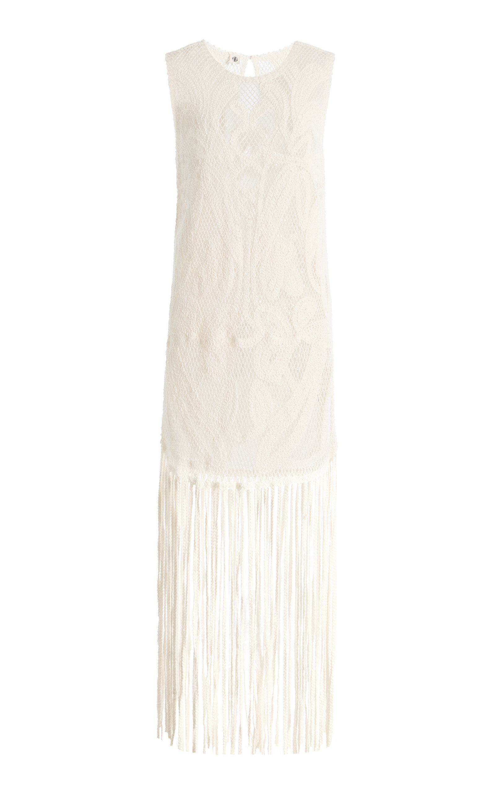 THE GARMENT Kim Fringed Crocheted Cotton-Blend Mini Dress