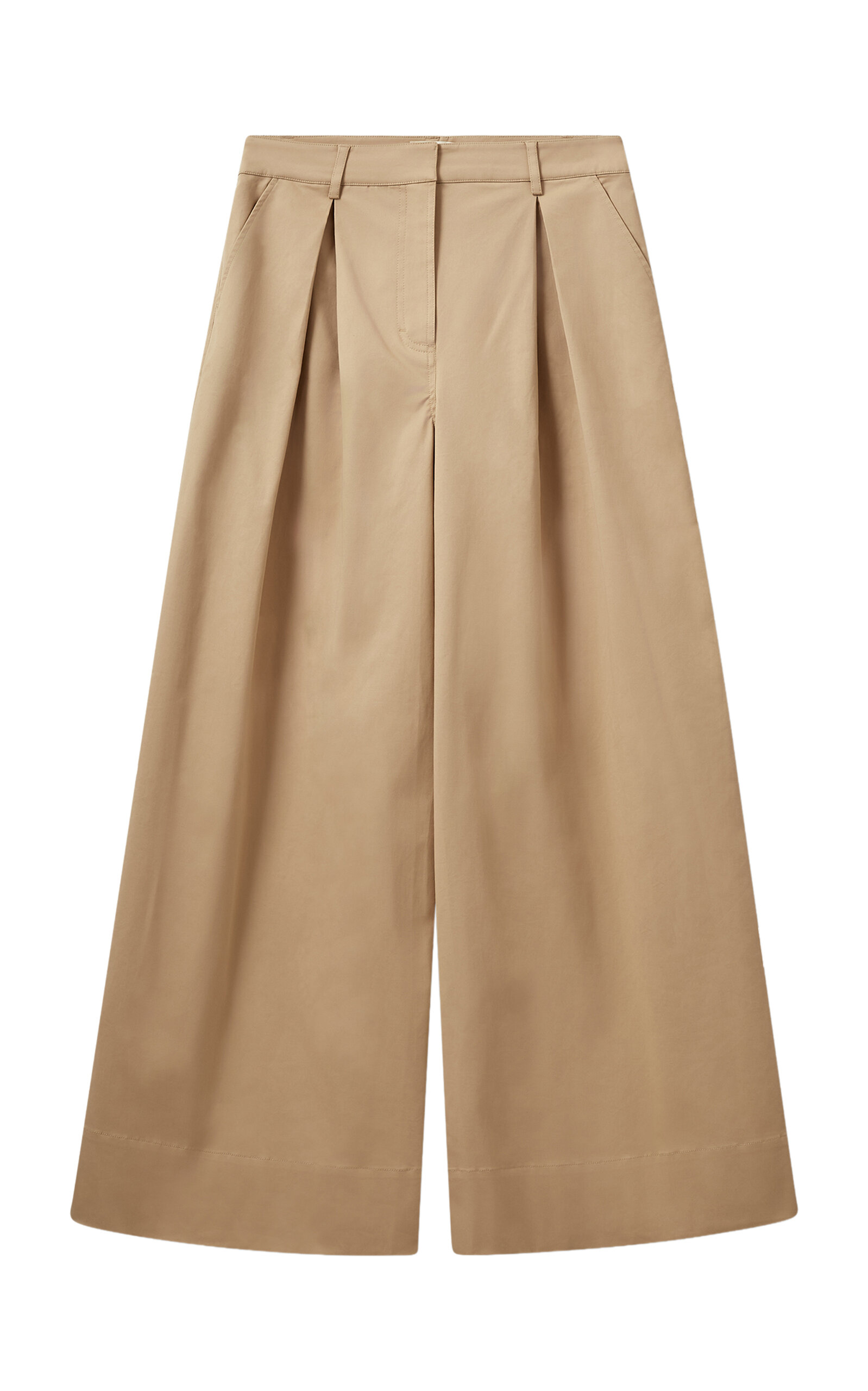 THE GARMENT Avelino Cotton-Blend Pleated Pants - Tan