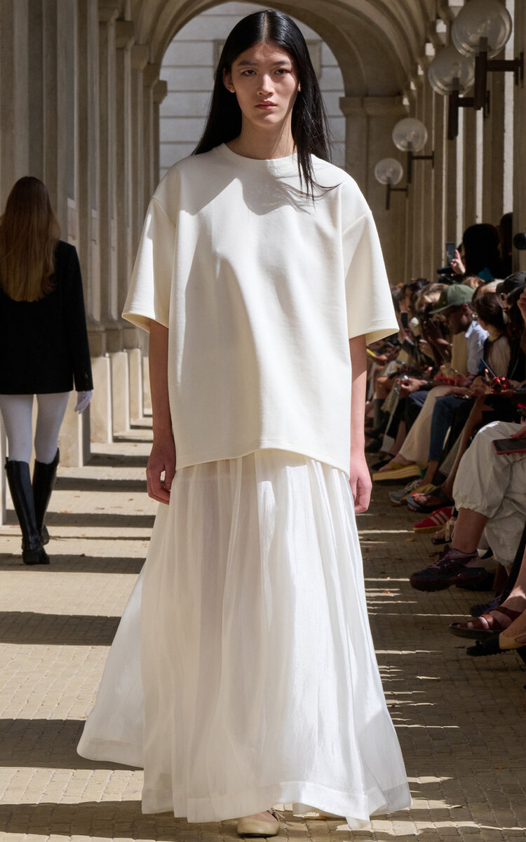 THE GARMENT Oversized Cotton-Blend Bow Tee - White - OS