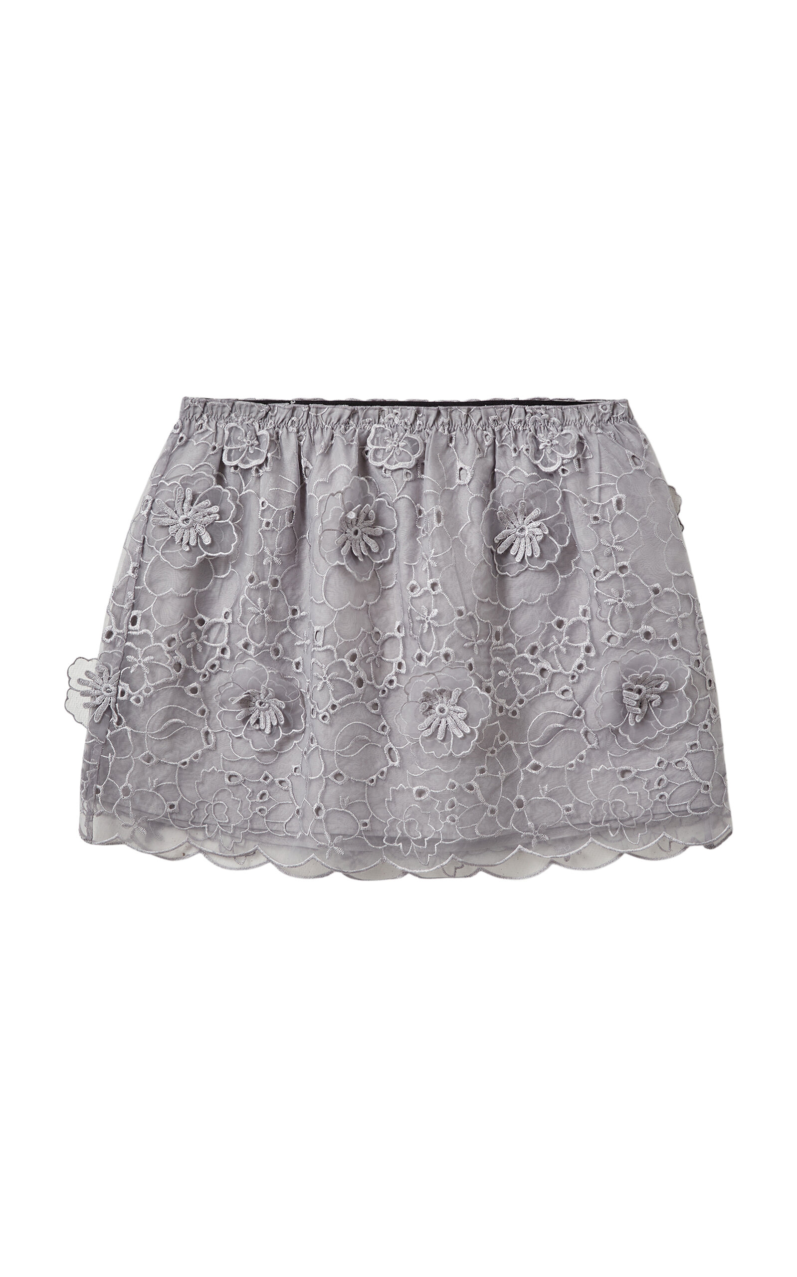The Garment Sydney Floral-embellished Mini Skirt In Blue