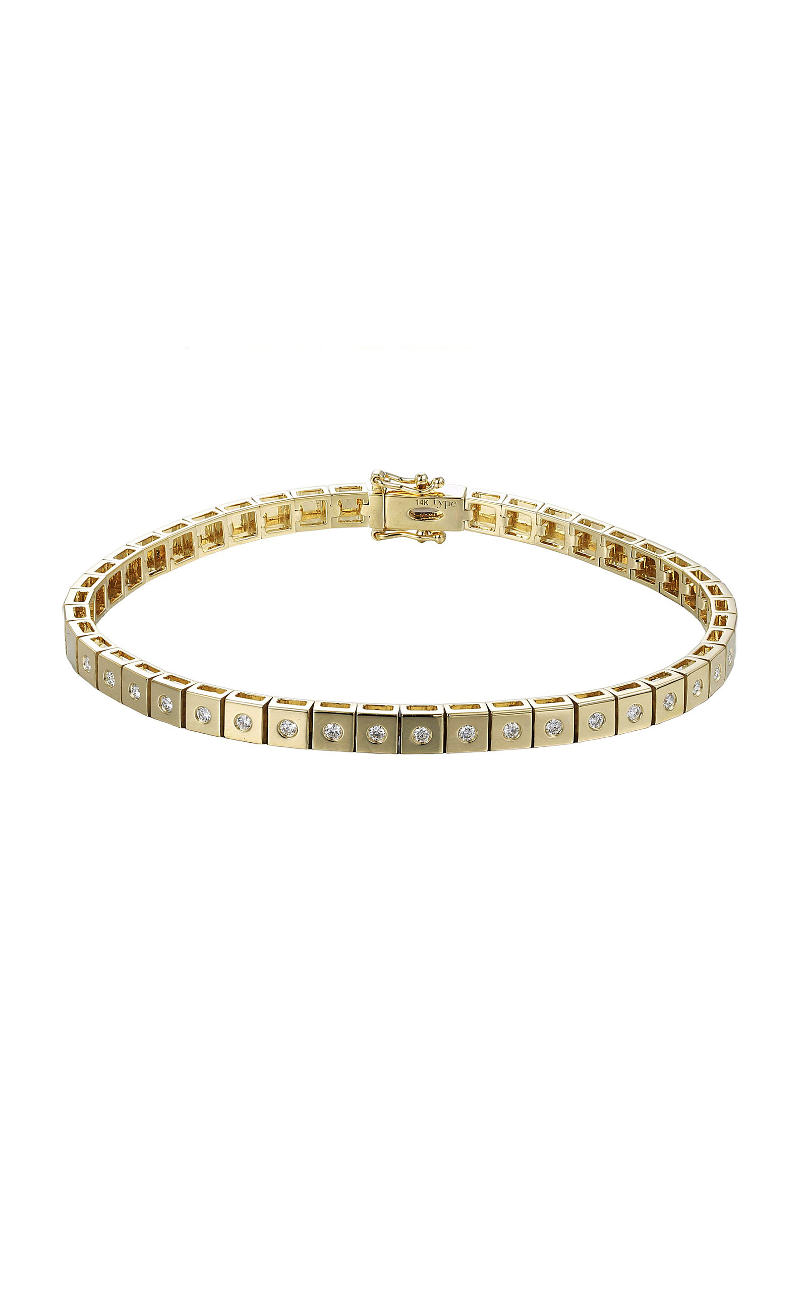 Type Jewelry 14k Yellow Gold LEGGO Mini Diamond Tennis Bracelet - Gold - OS - Only At Moda Operandi - Women's Jewelry And Watches