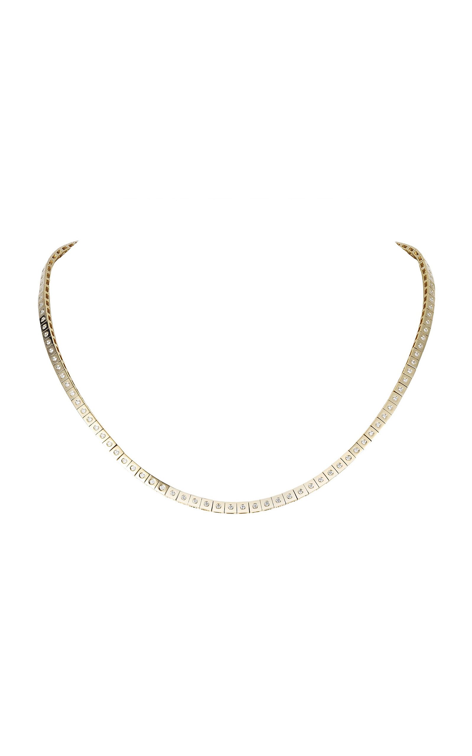Type Jewelry 14k Yellow Gold Leggo Mini Diamond Tennis Necklace - Gold - OS - Only At Moda Operandi