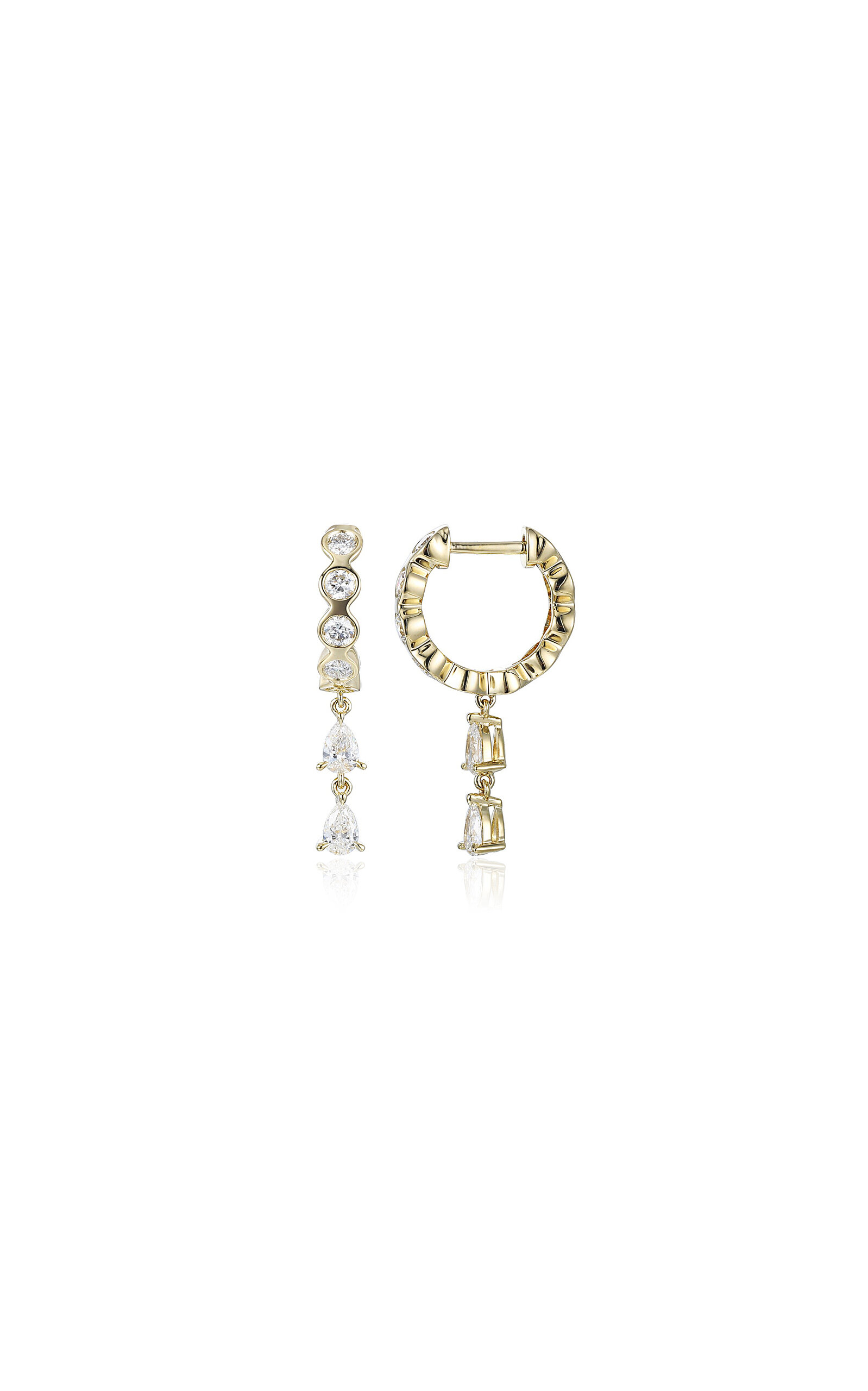 Type Jewelry 14k Yellow Gold LEGGO 2.0 Diamond Huggies L - Gold - OS - Only At Moda Operandi