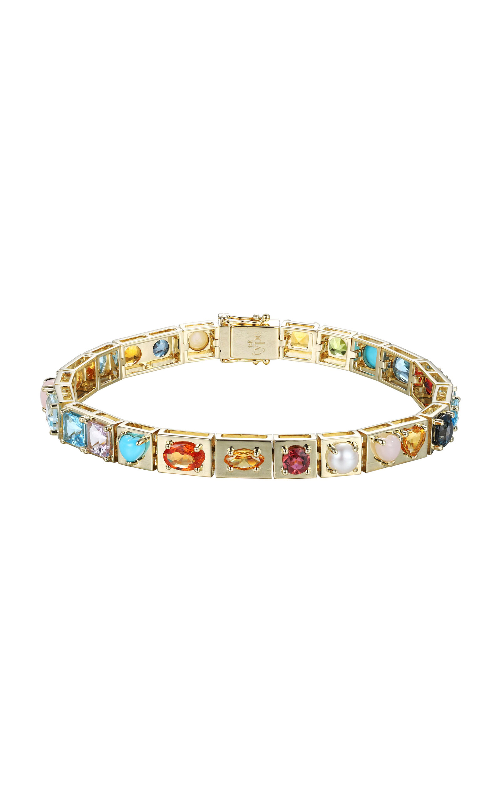 Type Jewelry 14k Yellow Gold LEGGO Multi Stones Bracelet - Gold - OS - Only At Moda Operandi