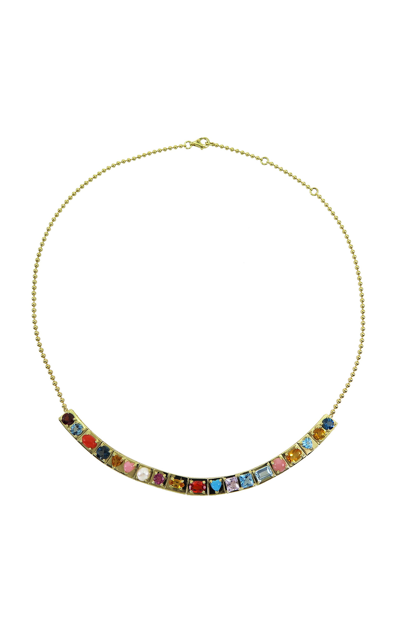 Type Jewelry 14k Yellow Gold LEGGO Multi Stones Beaded Necklace - Gold - OS - Only At Moda Operandi