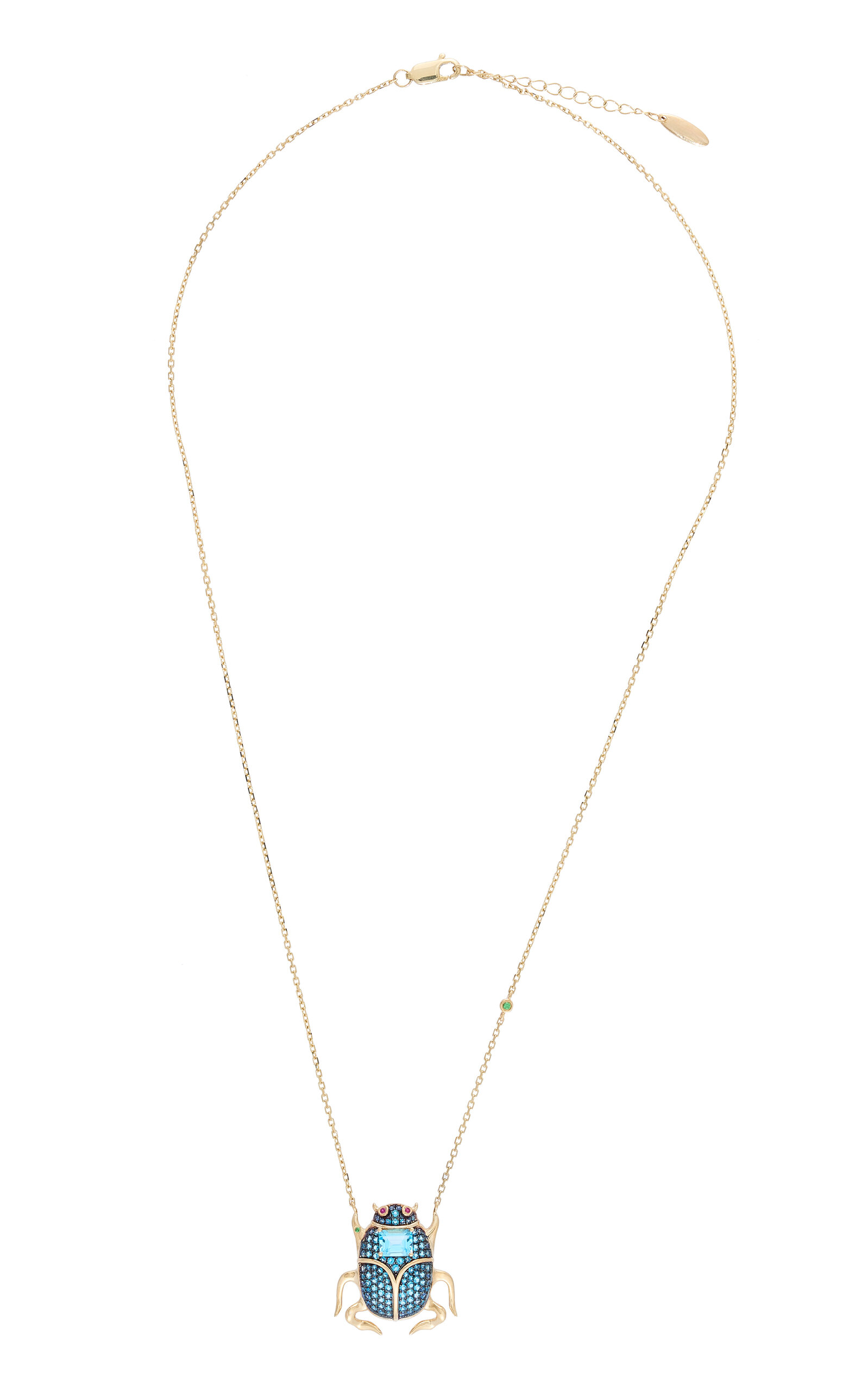 Nelly Rojas 18k Yellow Gold Delirio Beetle Topaz Necklace In Gold