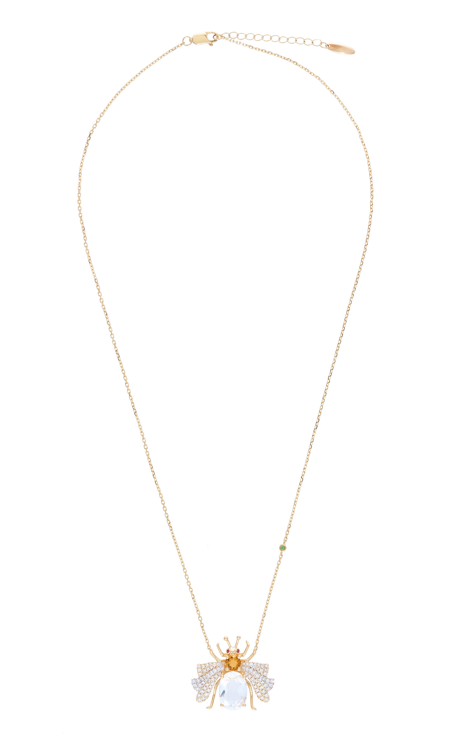 Nelly Rojas 18k Yellow Gold Candy Crystal Quartz Necklace In Gold
