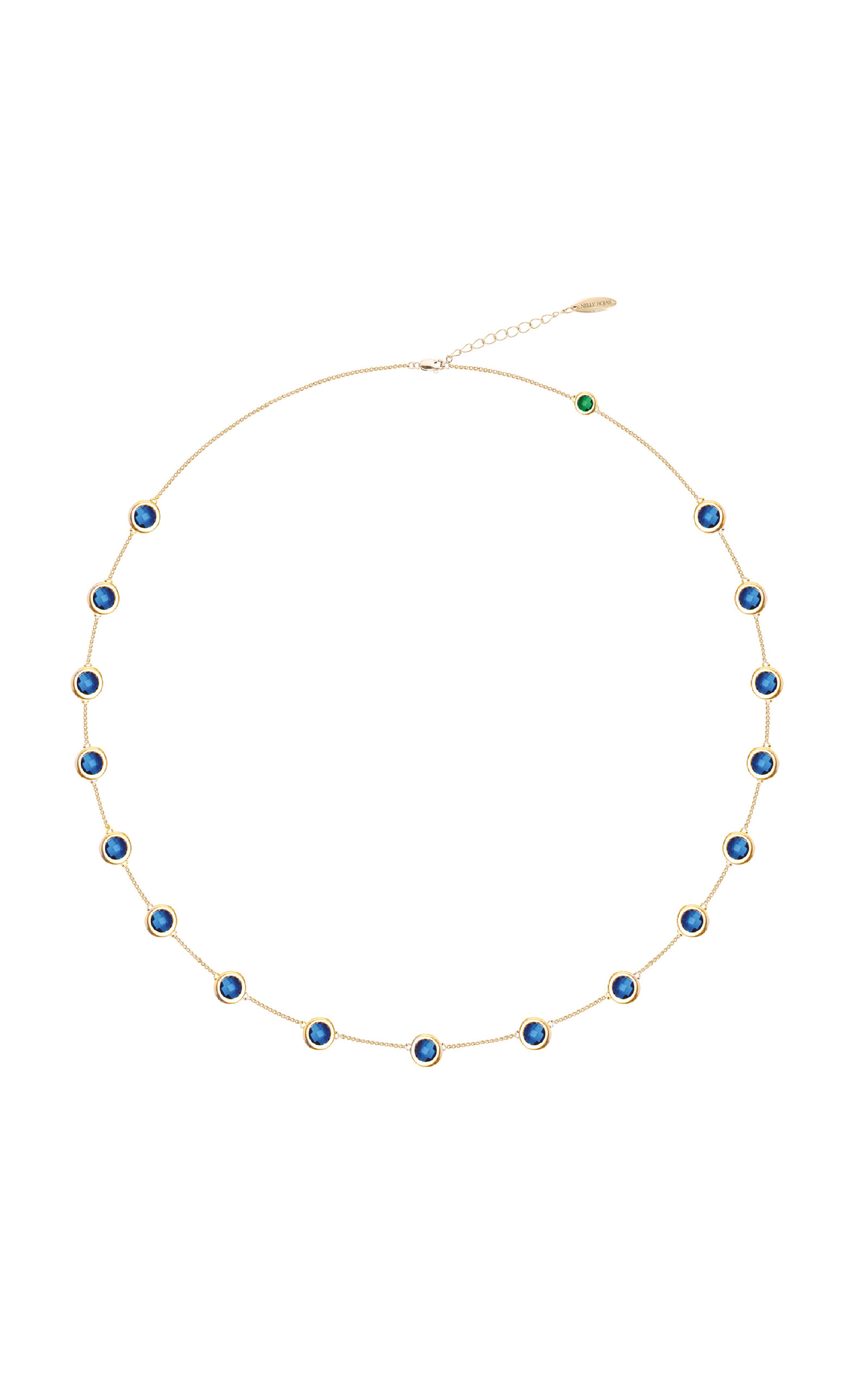 Nelly Rojas 18k Yellow Gold Vega London Blue Necklace In Gold
