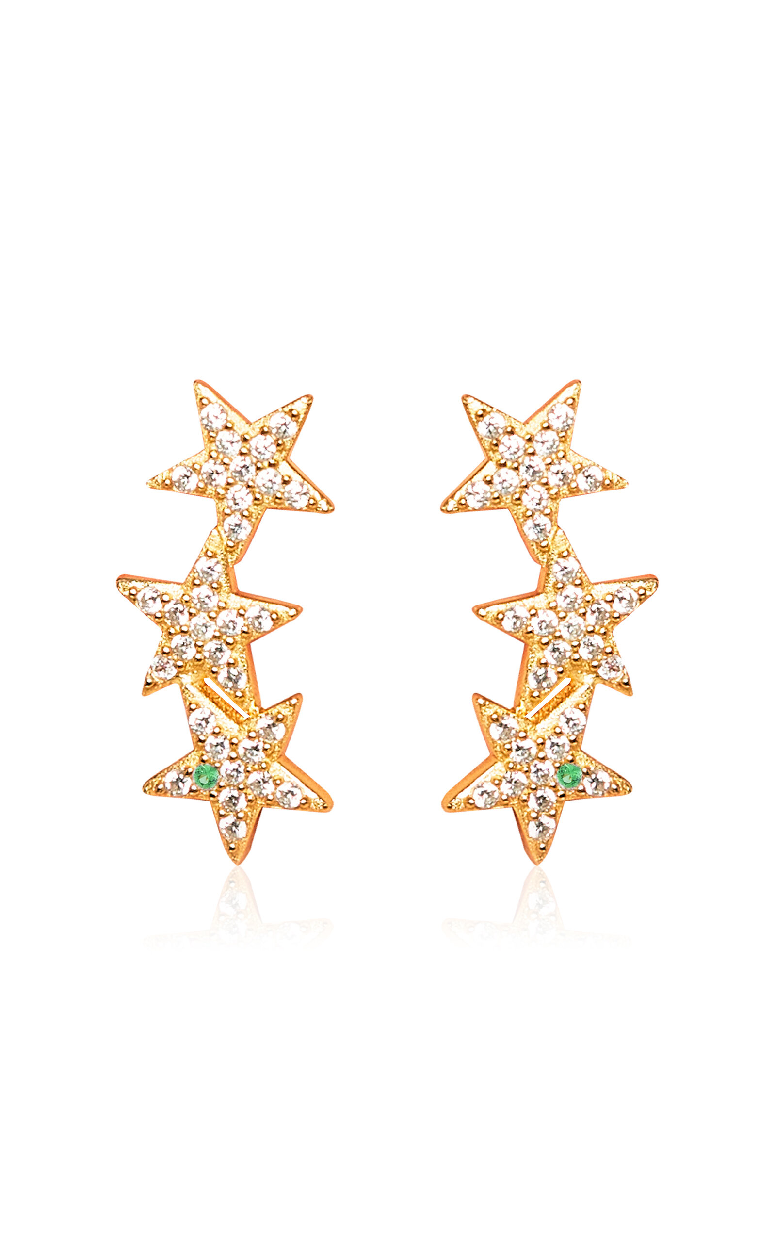 Nelly Rojas 18K Yellow gold Triple Mimosa Earrings - Gold - OS - Only At Moda Operandi