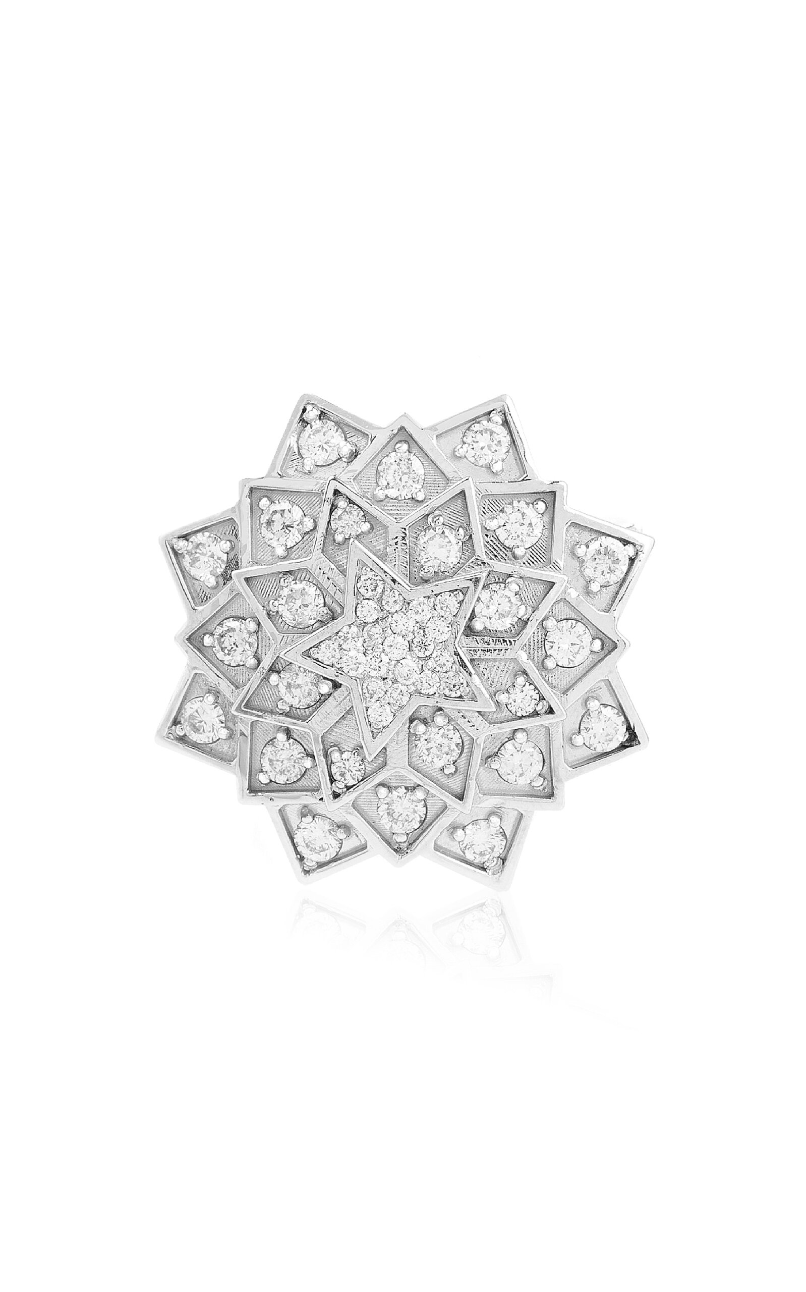 Nelly Rojas 18k White Gold Super Nova Ring In White