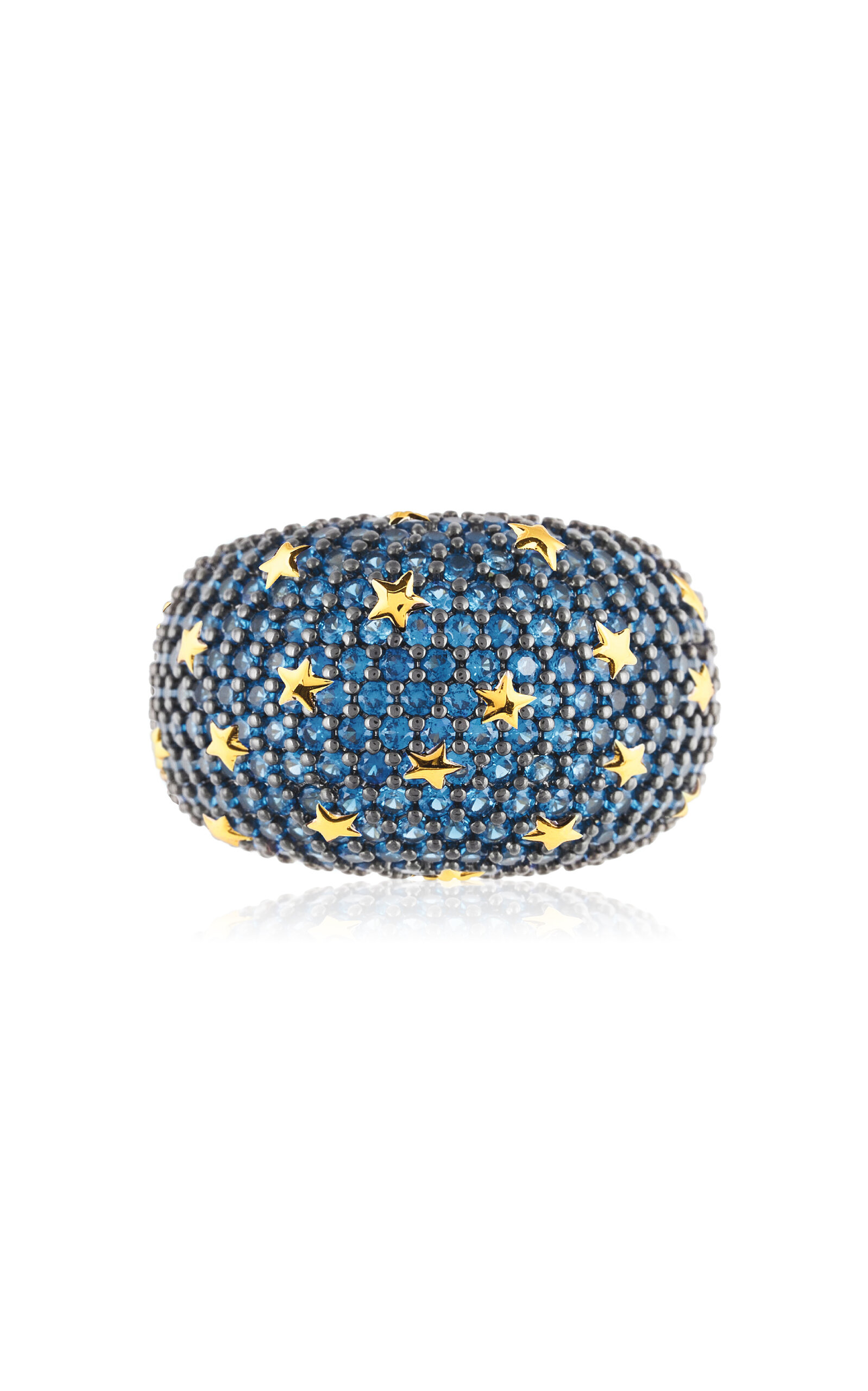 Nelly Rojas 18k Yellow Gold Sabah Topaz And Diamond Ring In Gold