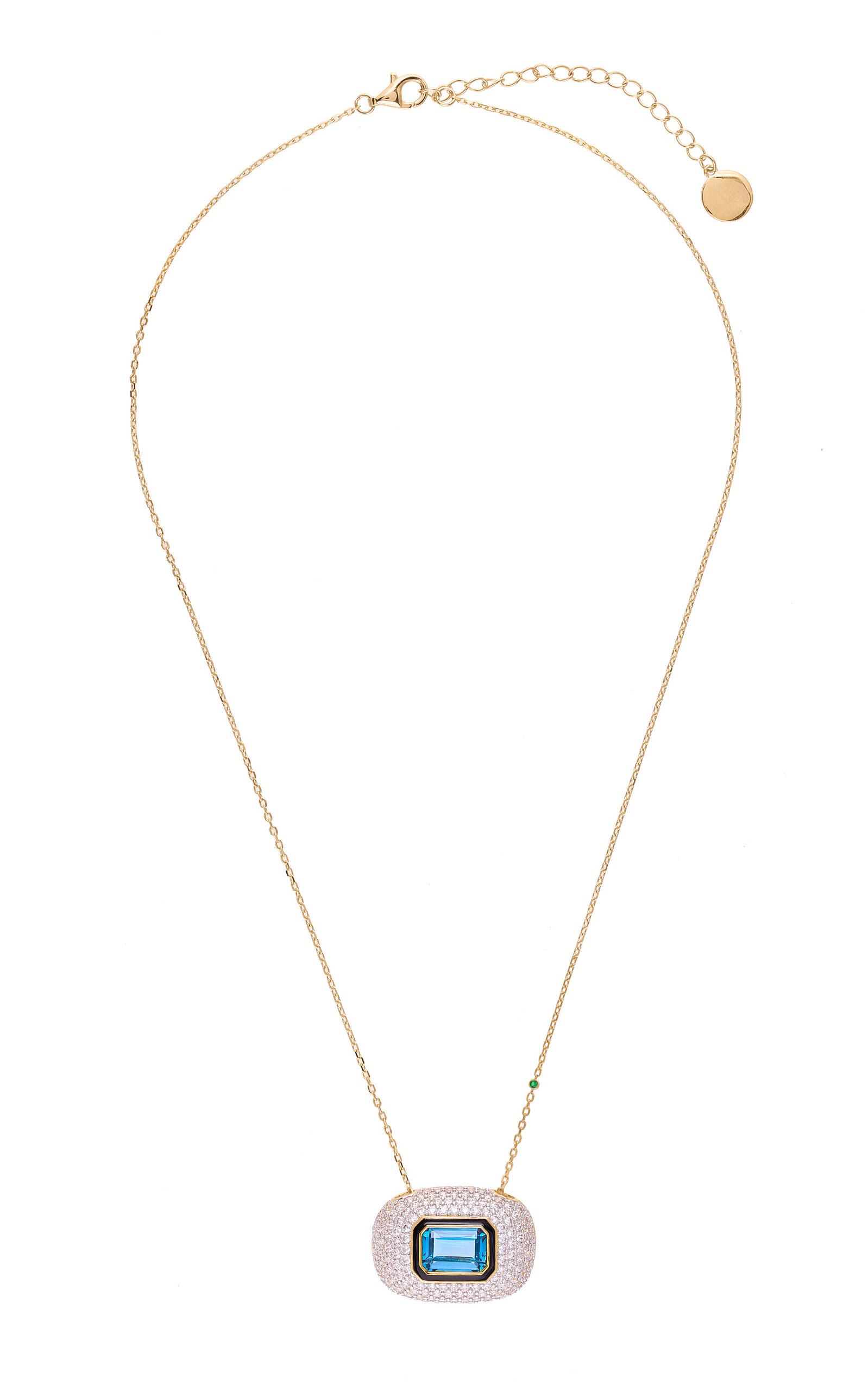 Nelly Rojas 18k Yellow Gold Sublime Diamond And Topaz Necklace In Gold