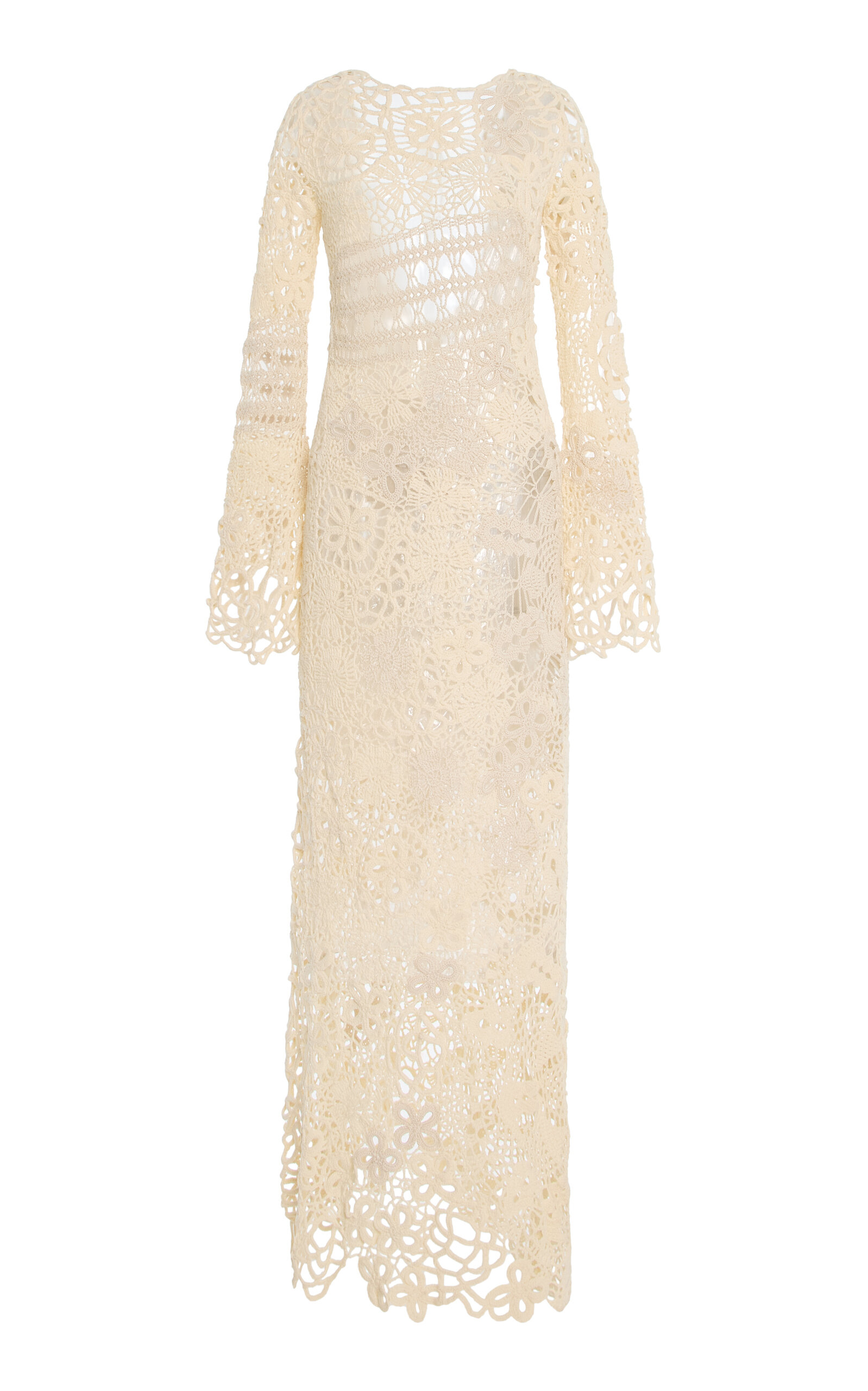 AMIYA Magnolia Couture Lace Cotton Gown - Off-White