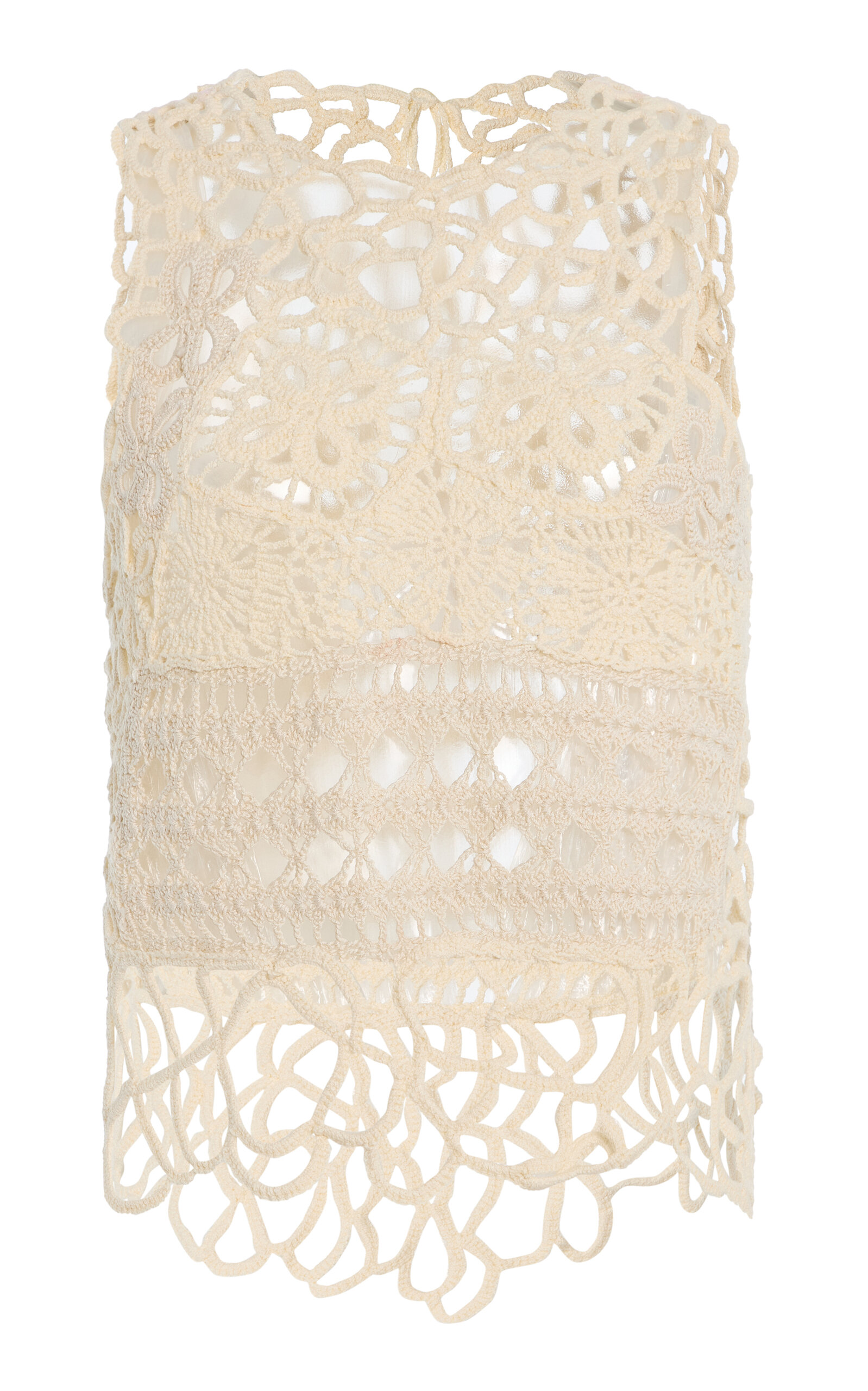 Amiya Magnolia Couture Lace Cotton Top In White