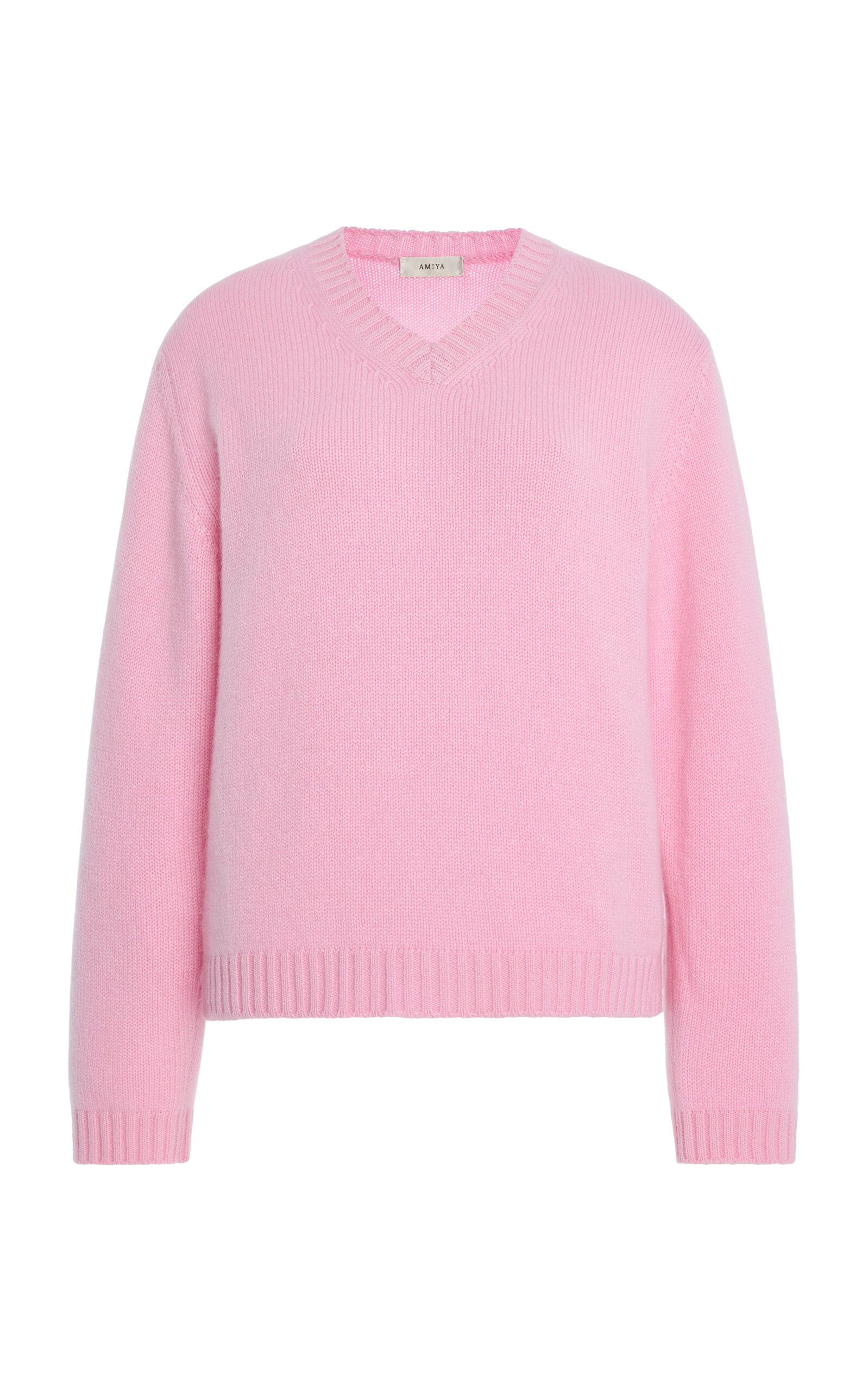 Amiya Nevia V-neck Cashmere Sweater In Pink