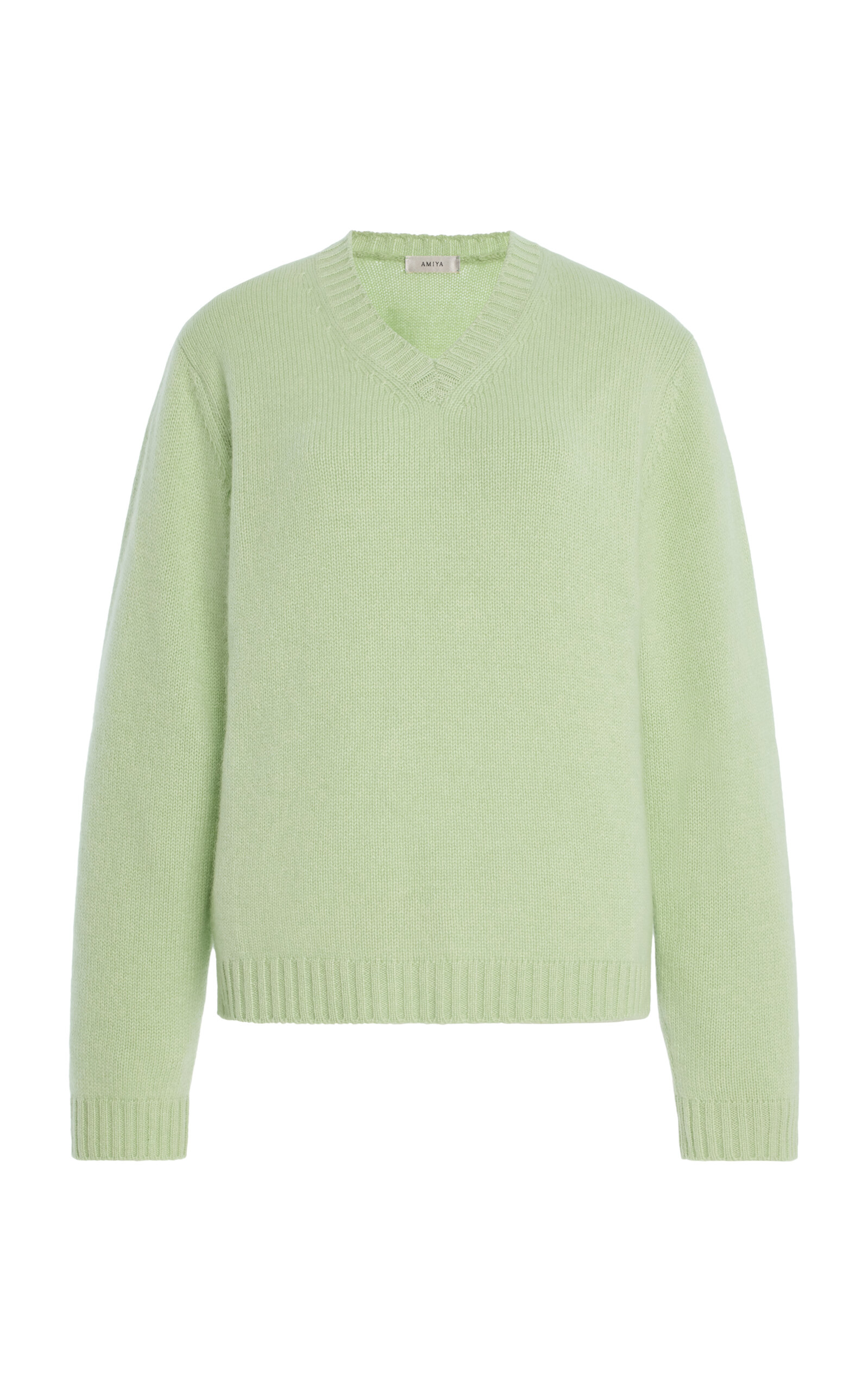 Amiya Nevia V-neck Cashmere Sweater In Green