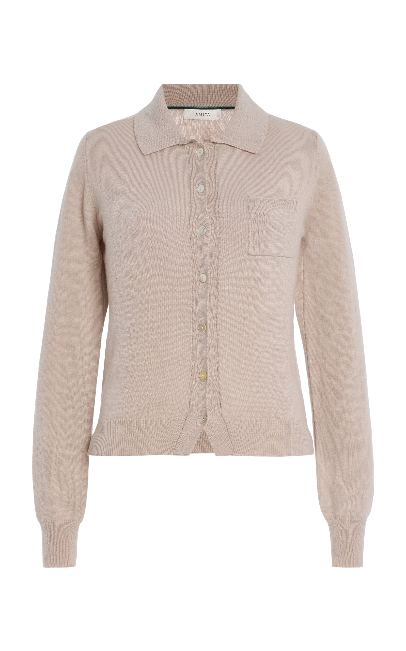 Amiya Cardiganino Pocket-detailed Cashmere Cardigan In White