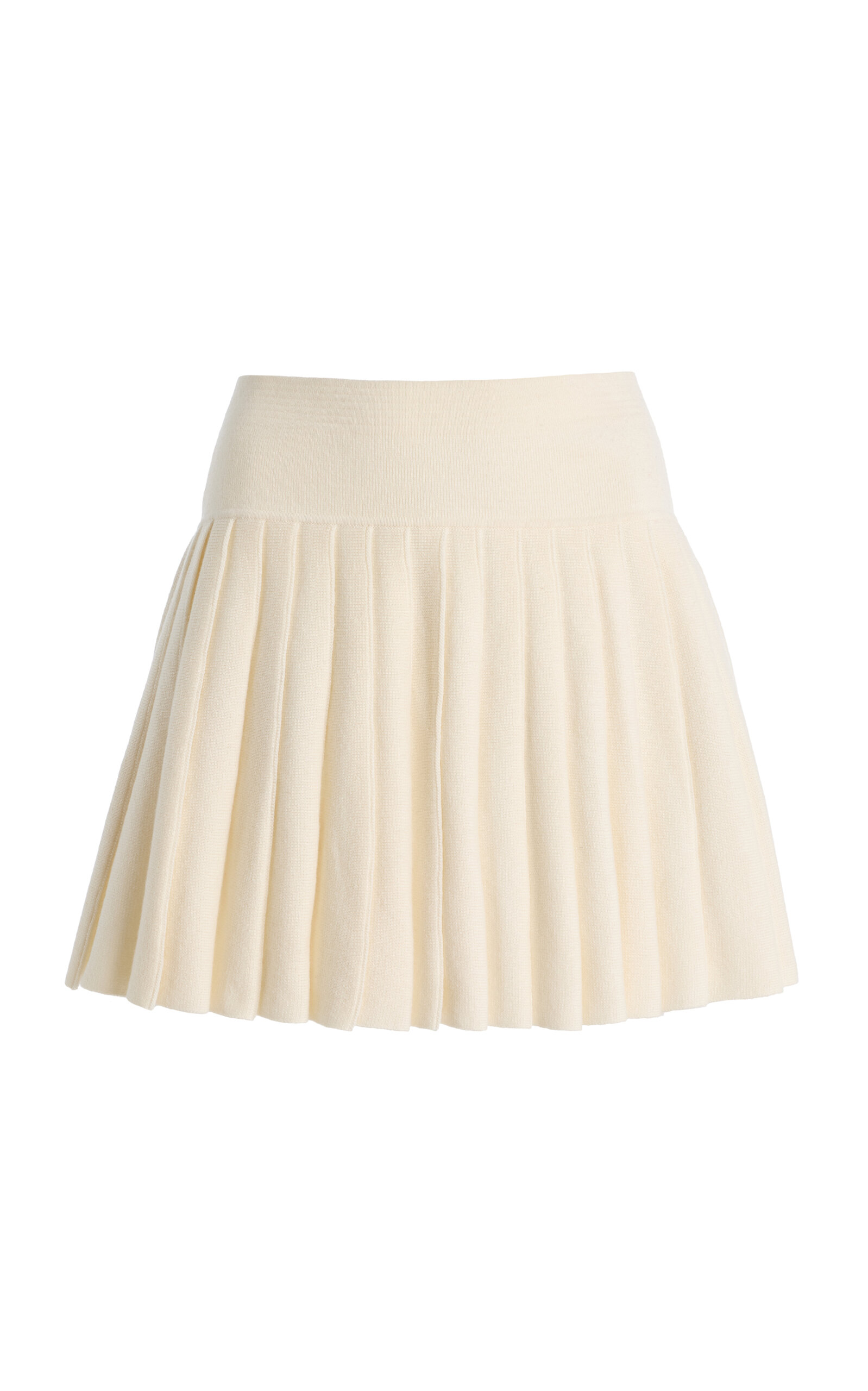AMIYA Heritage Pleated Wool Mini Skirt