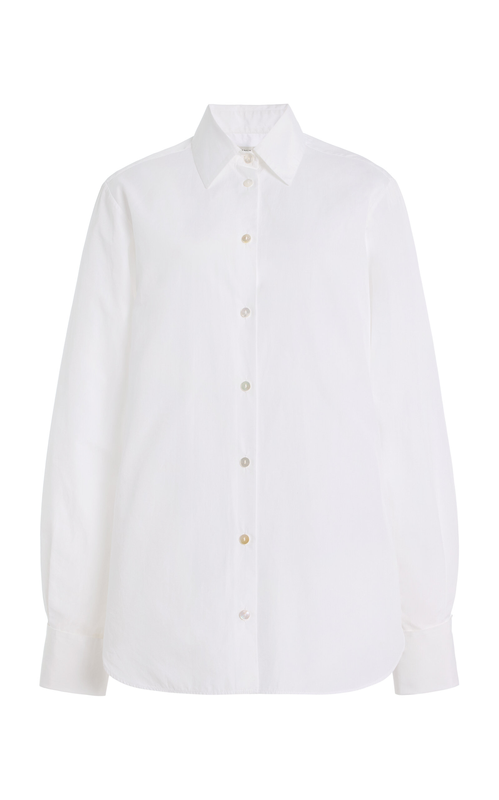 Amiya Britannia Button-down Cotton Shirt In White