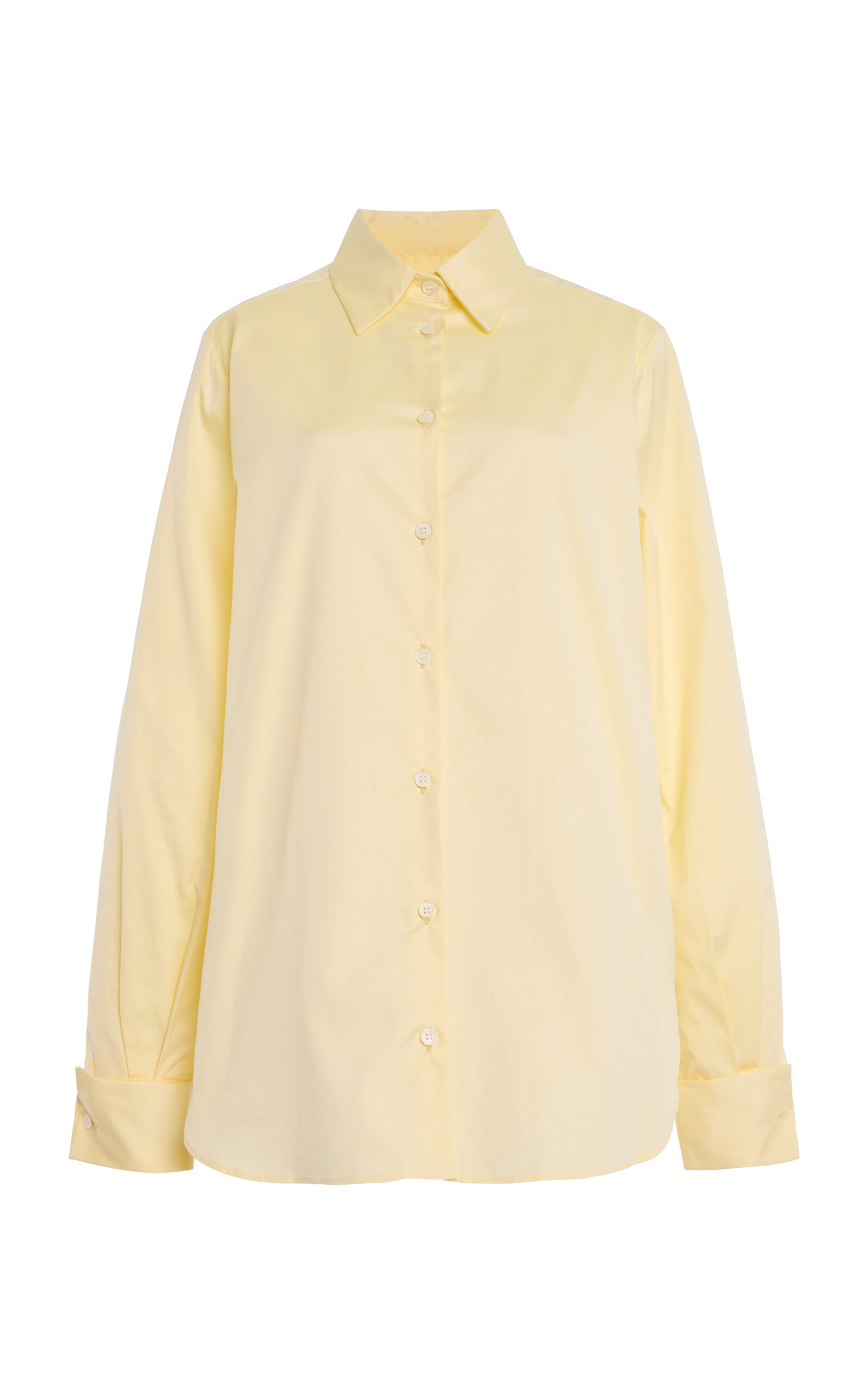 Amiya Britannia Button-down Cotton Shirt In Yellow