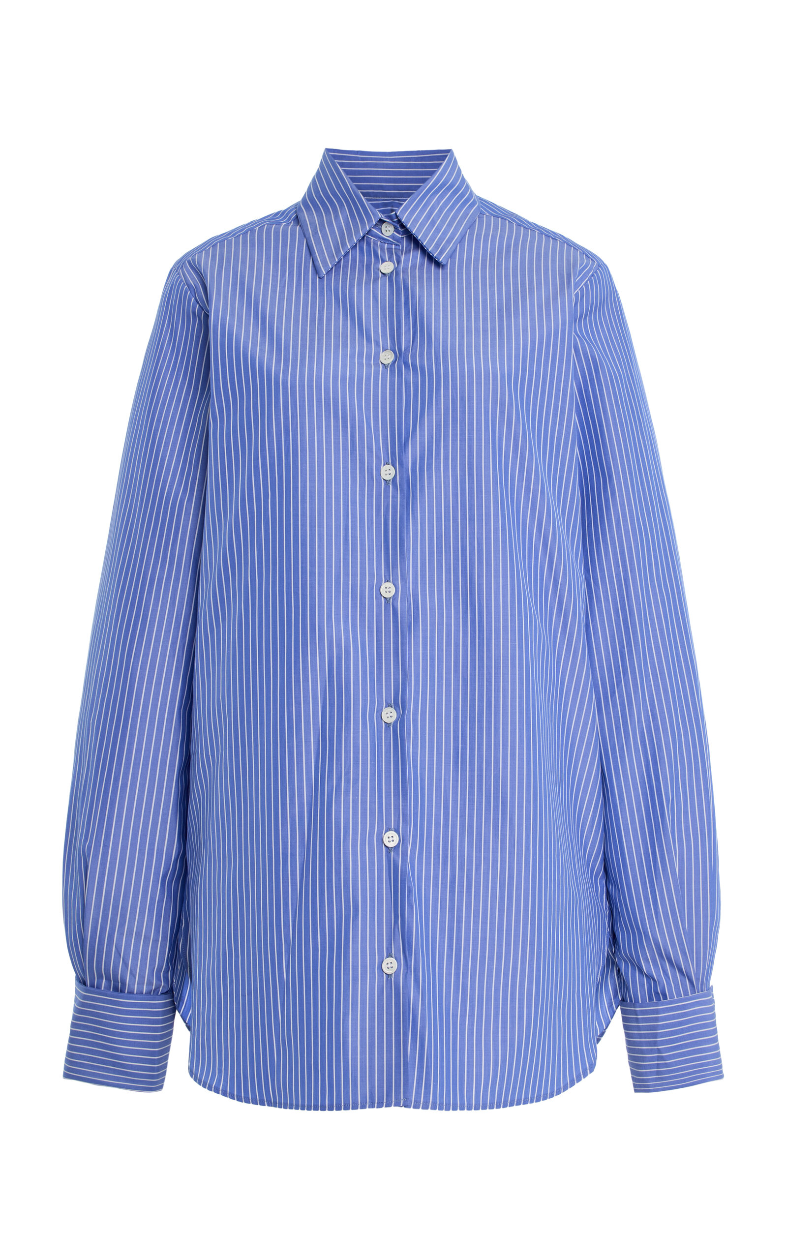 Amiya Britannia Button-down Cotton Shirt In Blue