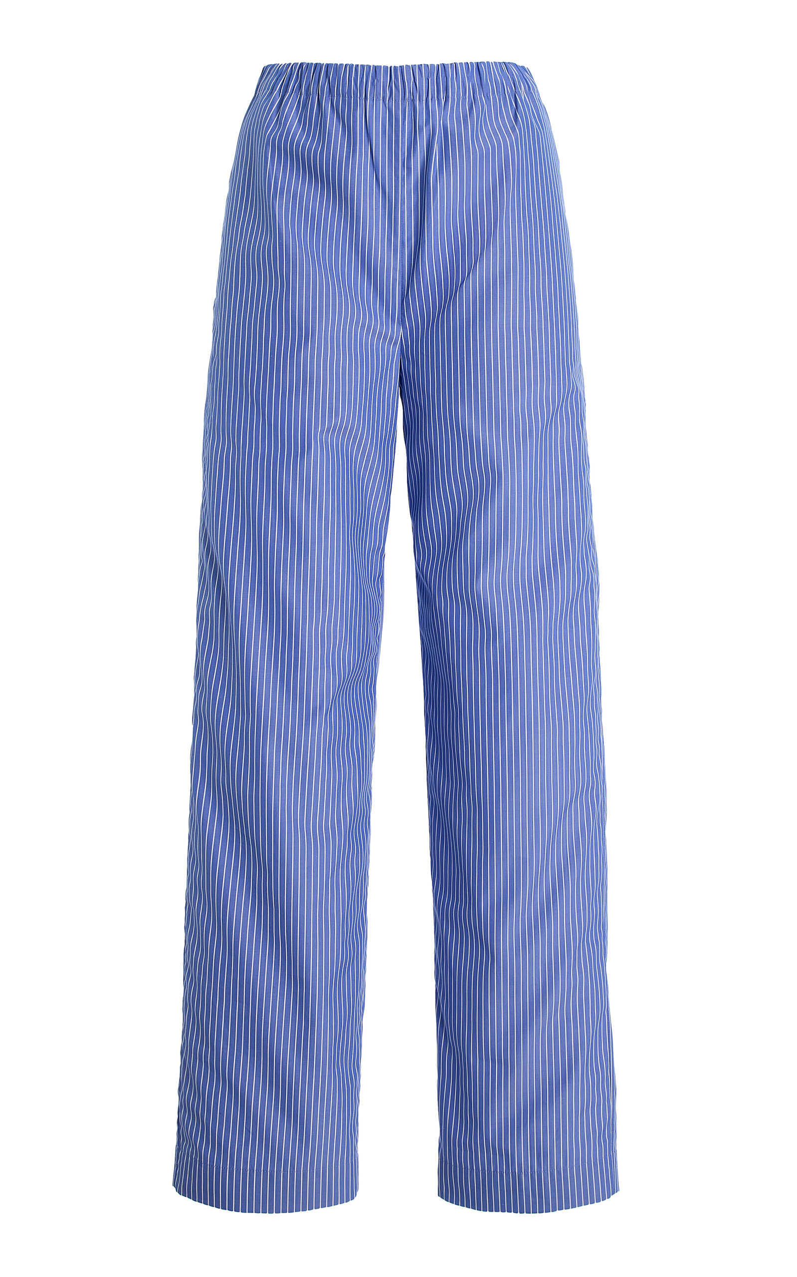 Amiya Britannia Cotton Straight-leg Pants In Blue