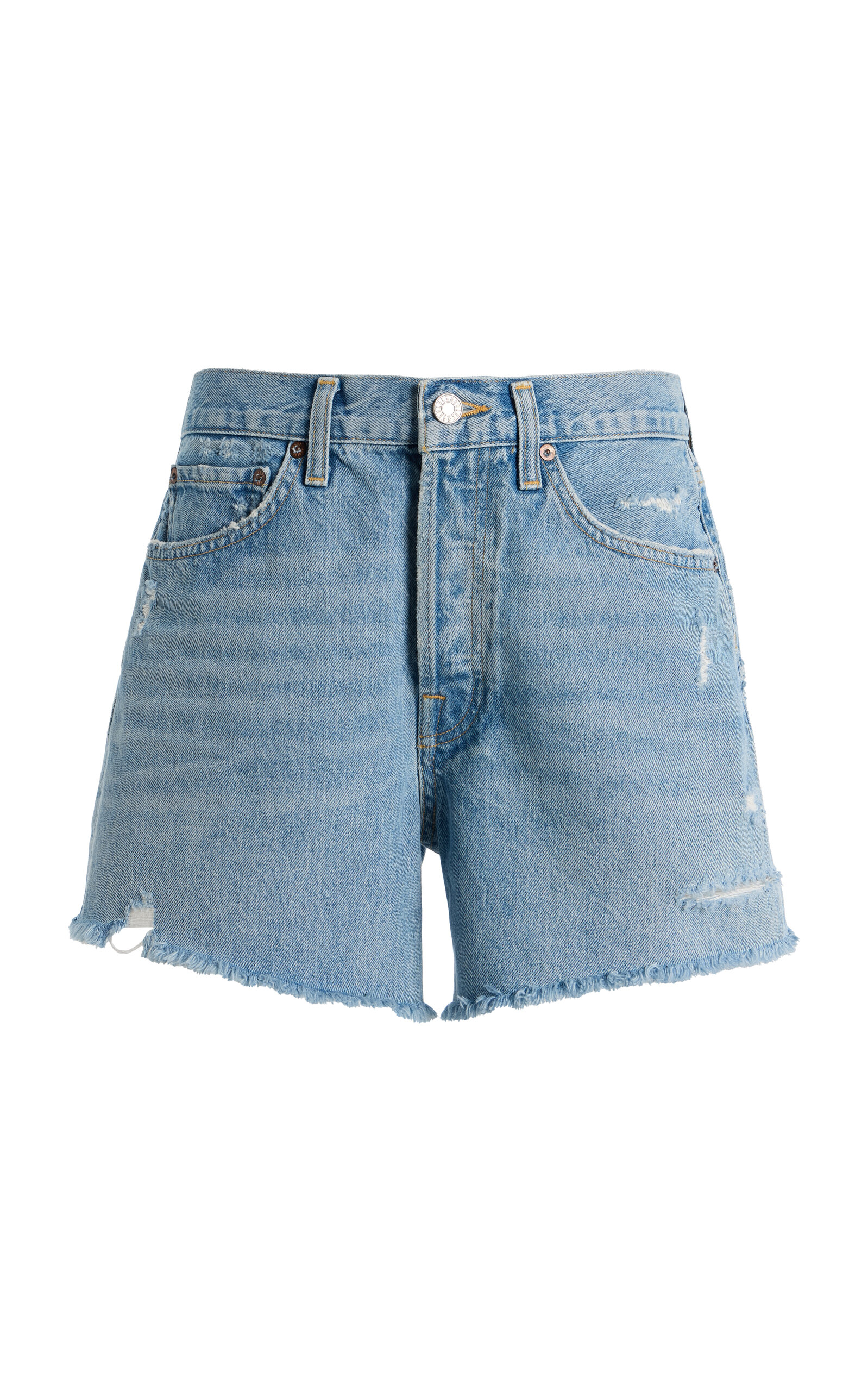 Agolde Parker Long Denim Shorts