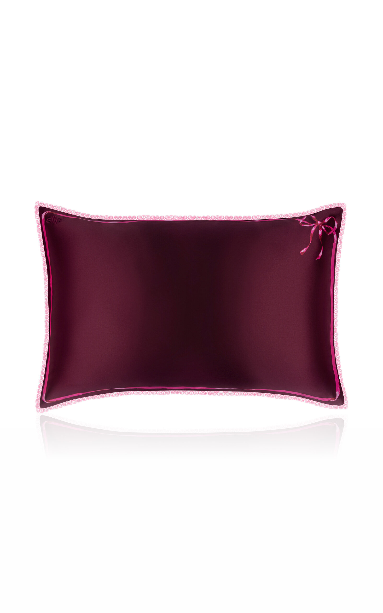 Slip Lace-Trimmed Silk Queen Pillowcase