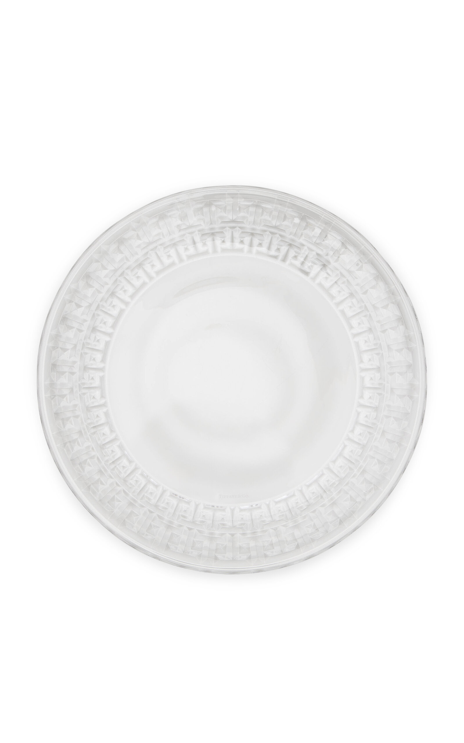 Tiffany & Co. Exclusive Tiffany T True Round Crystal Platter - Clear