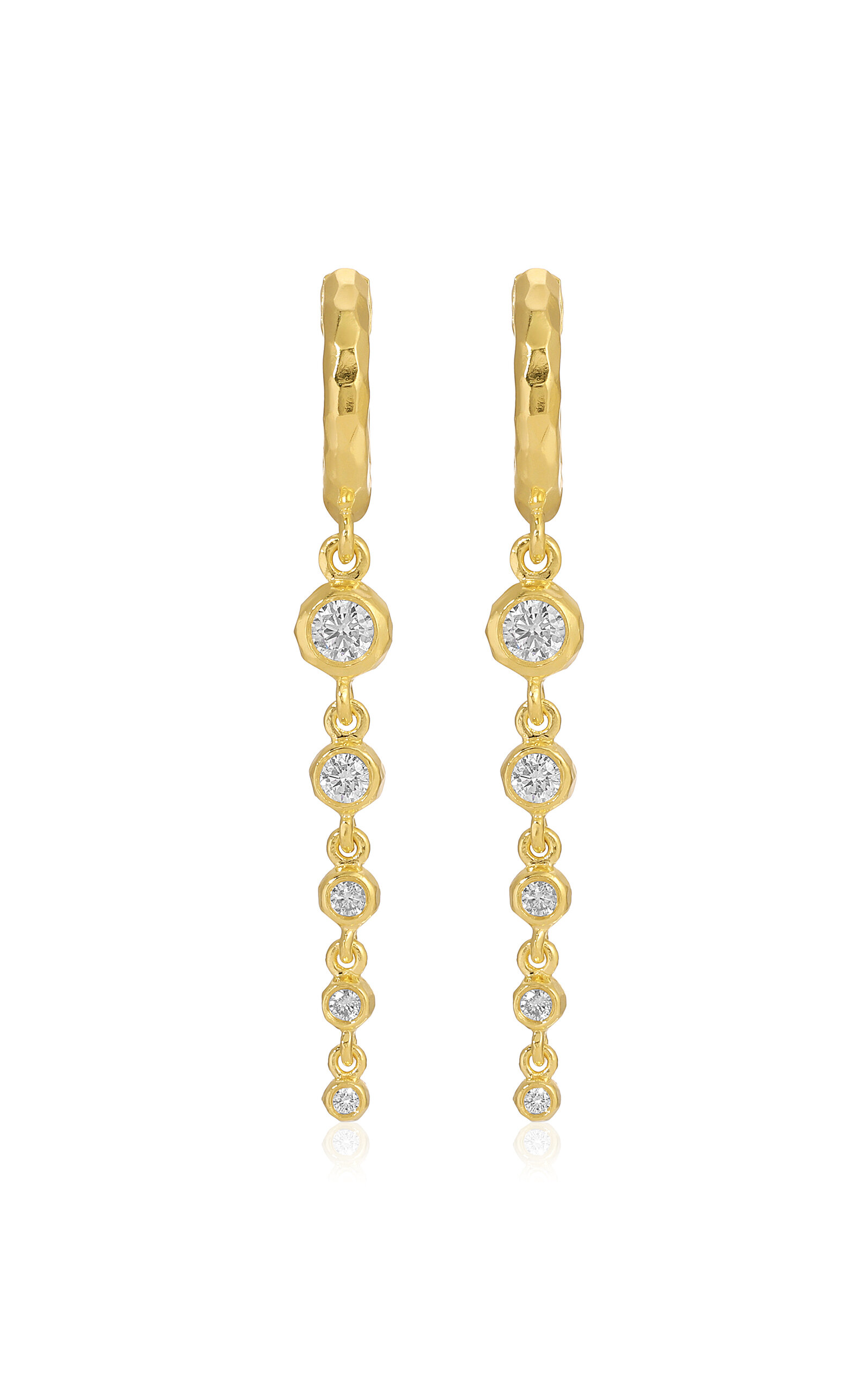 Octavia Elizabeth Gabby 18k Yellow Gold Diamond Earrings In Gold