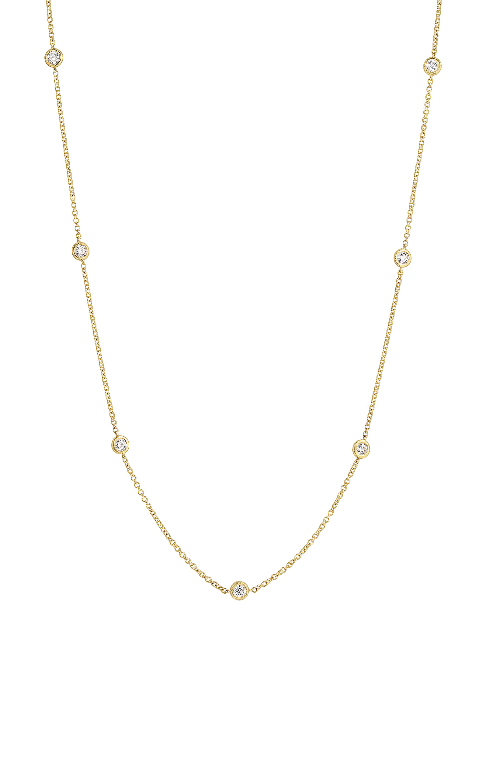 Octavia Elizabeth Nesting Gem By The Pinch 18k Yellow Gold Diamond Necklace In Gold