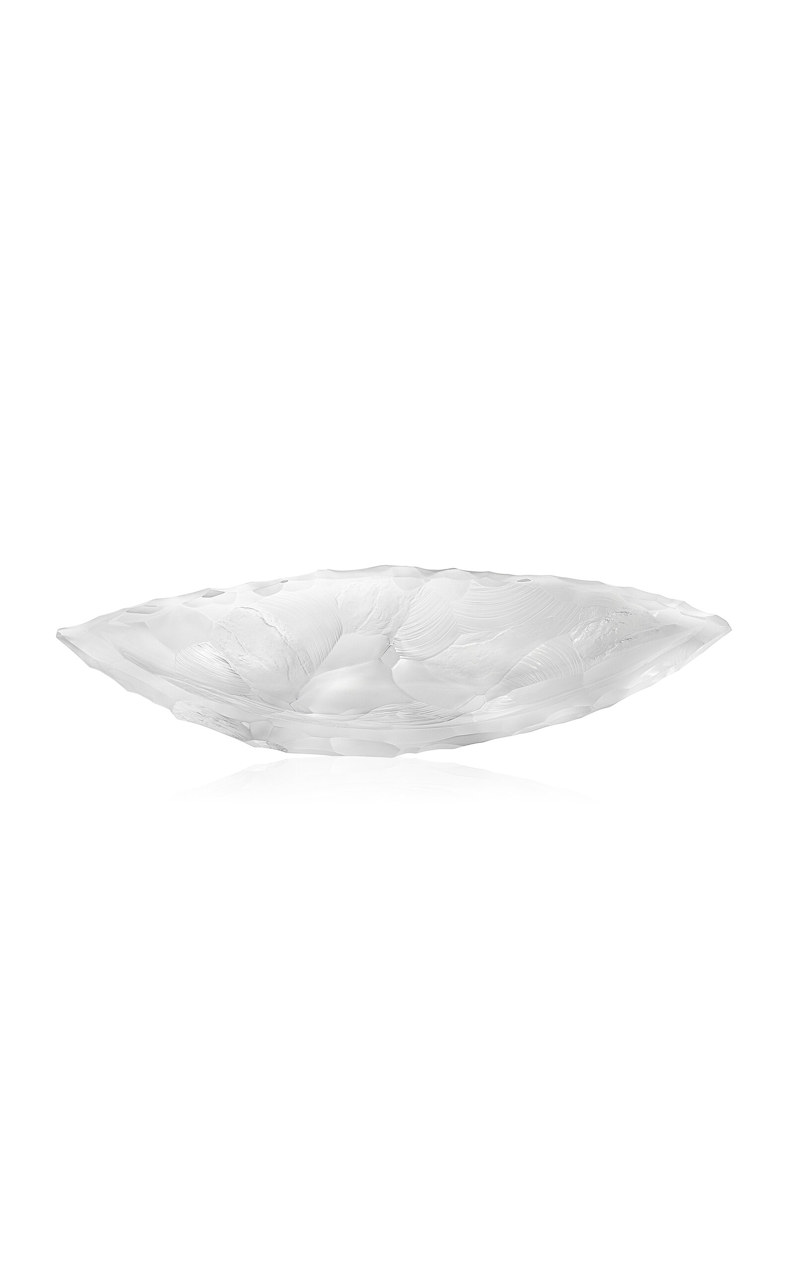 Lalique Large Silex Crystal Bowl In Transparent
