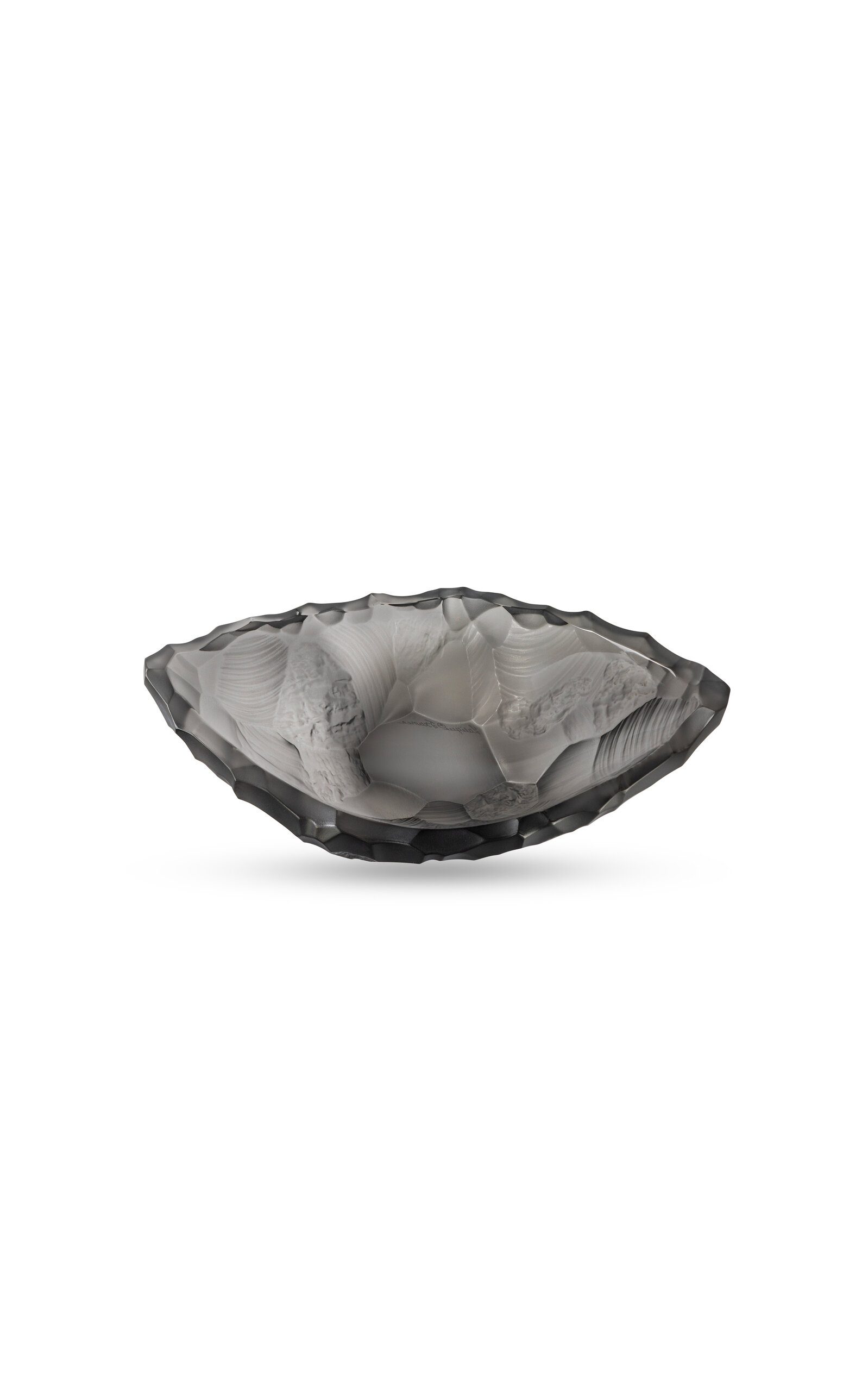 Lalique Small Silex Crystal Bowl In Gray