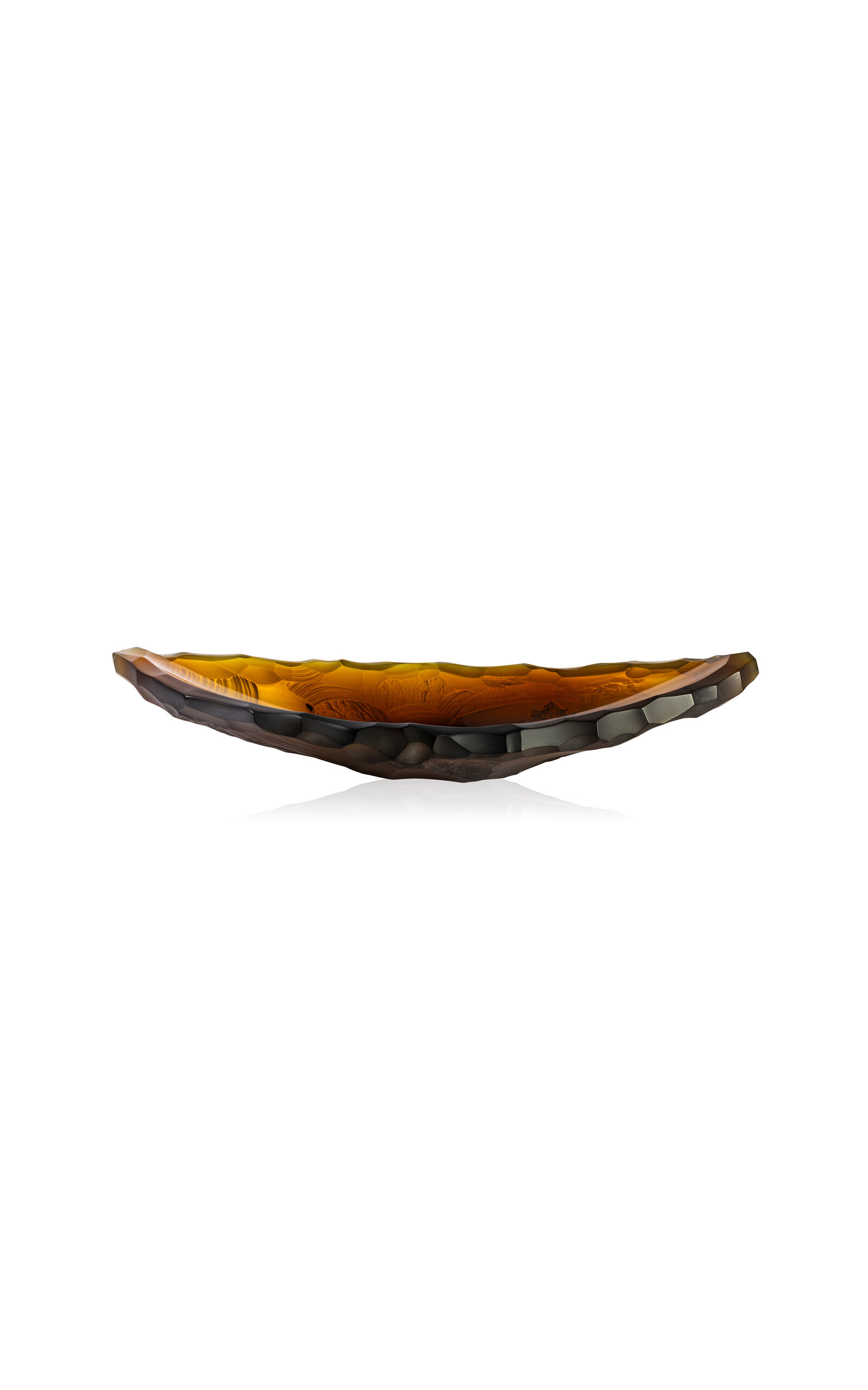 Lalique Medium Silex Crystal Bowl In Black