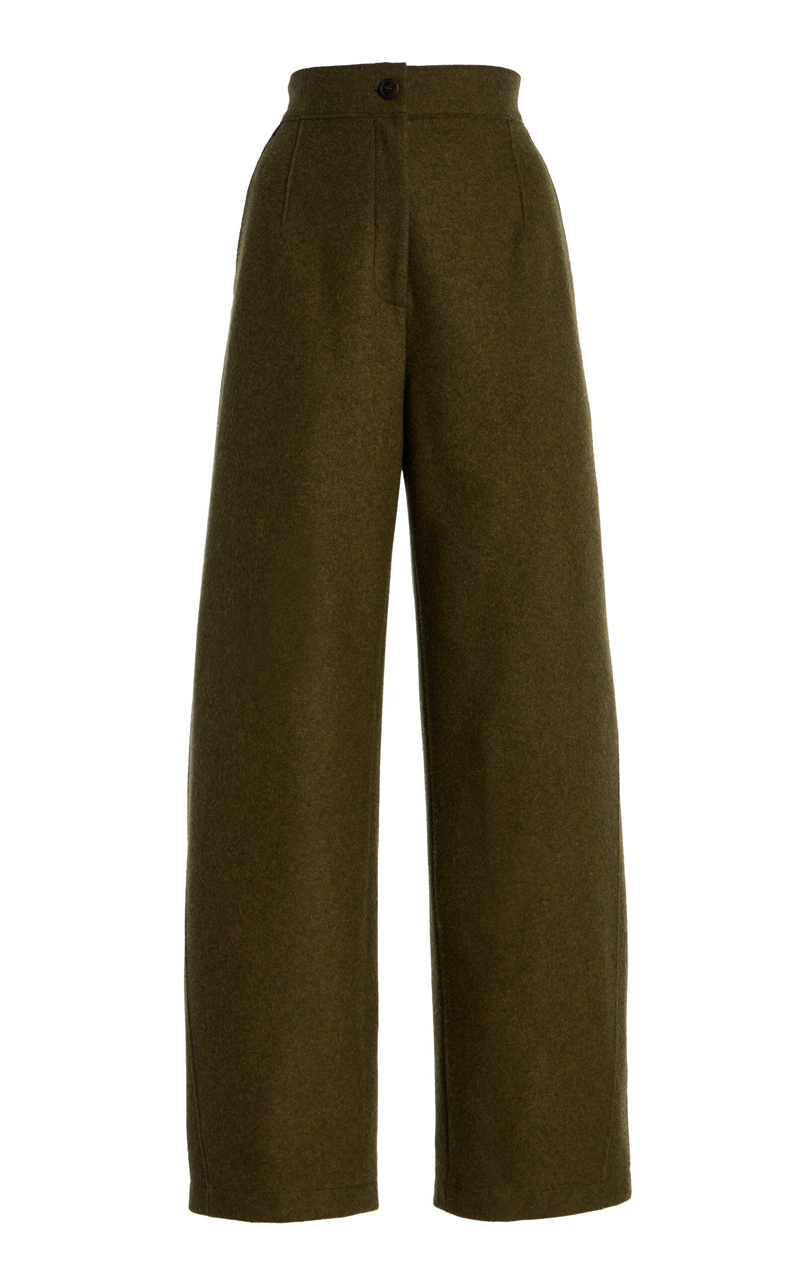 Lafayette 148 Downing Wool-Cashmere Double-Face Jersey Barrel Leg Ankle Pants