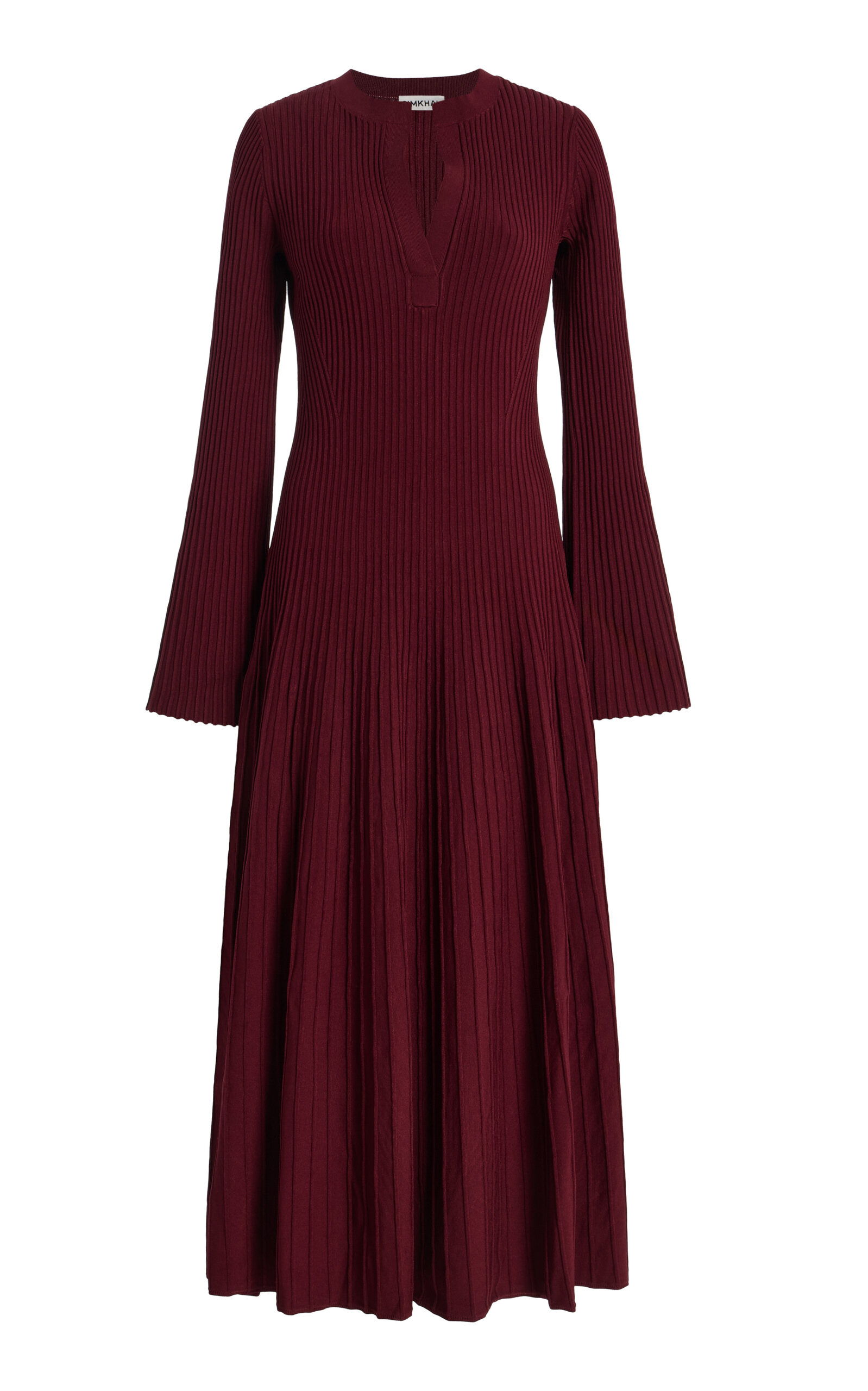 Simkhai Genna Knit Midi Dress In Burgundy