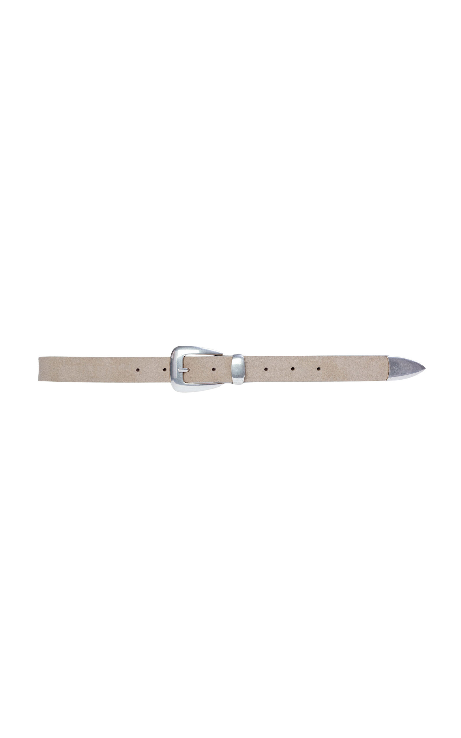 Black Suede Studio Tetra Leather Belt In Brown