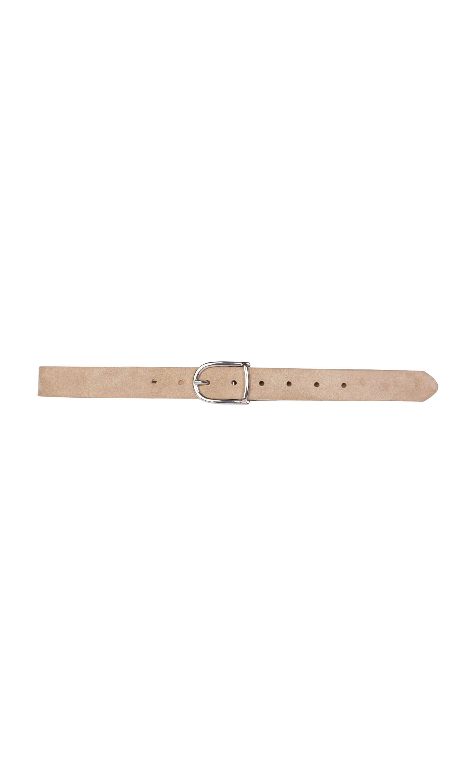 Black Suede Studio Frame Leather Belt In Brown