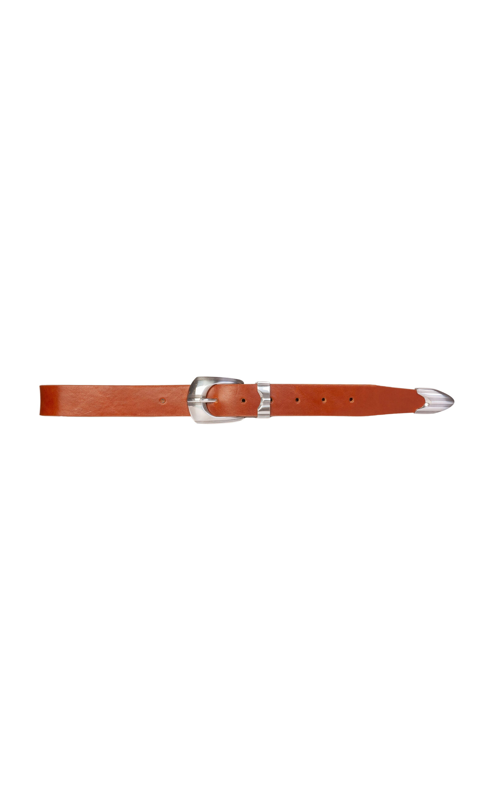 Black Suede Studio Neve Leather Belt In Brown